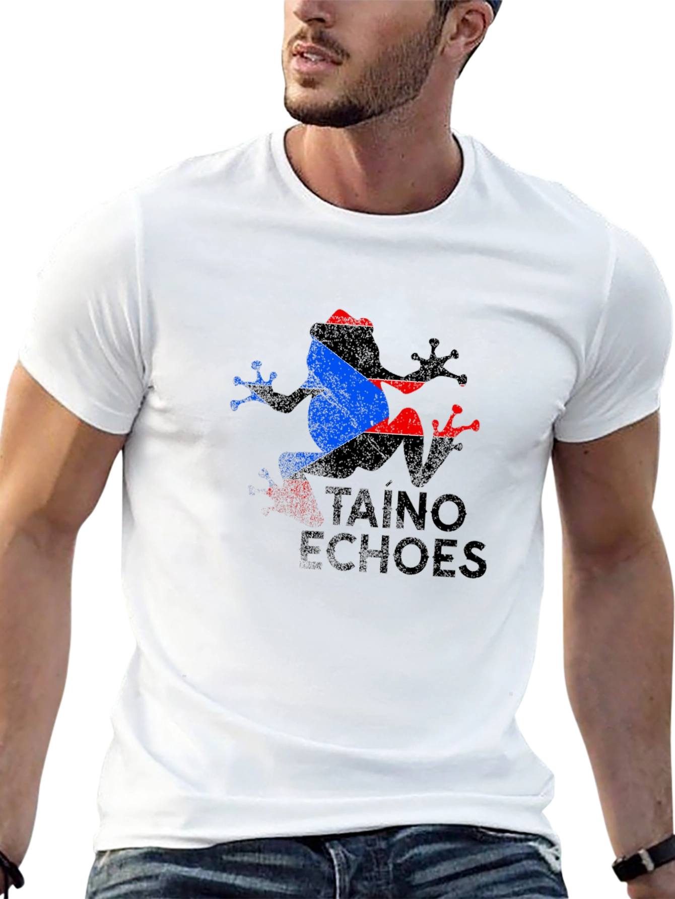 Taino Echoes Frog Black T-Shirt