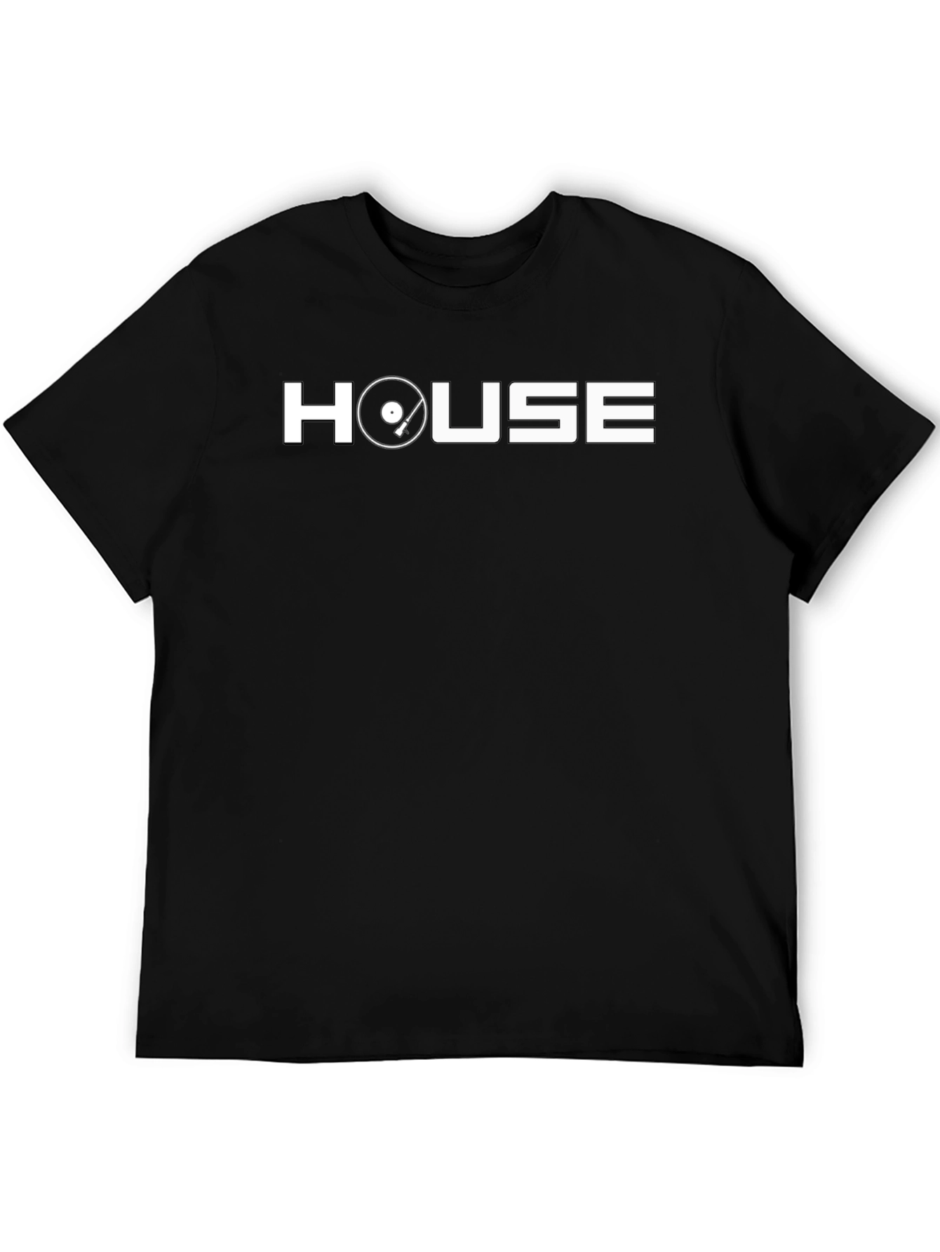 House Music Graphic Tee - Turntable Design