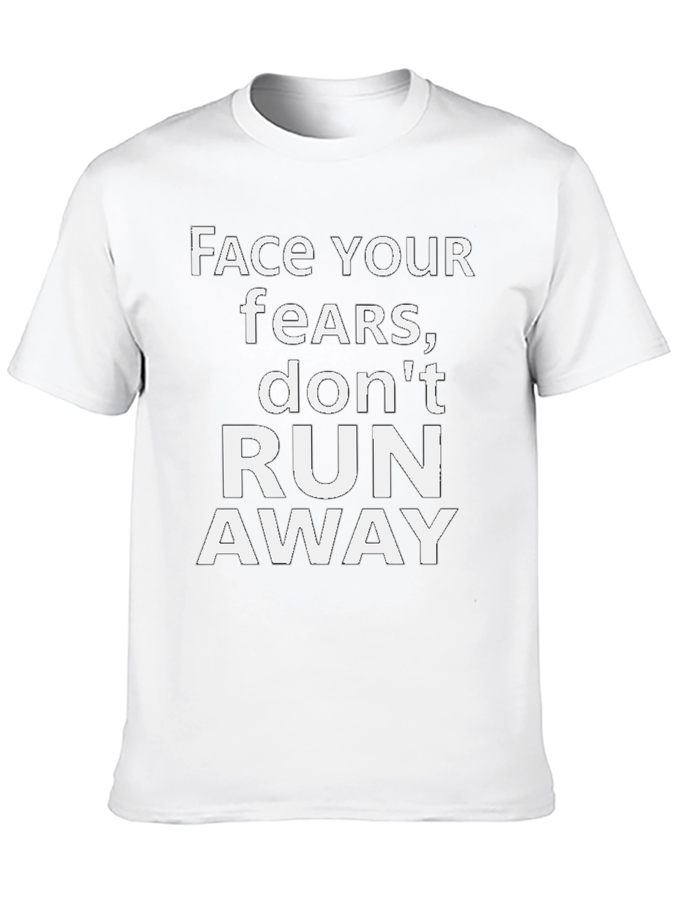 Face Your Fears Graphic Tee - Motivational Black T-Shirt