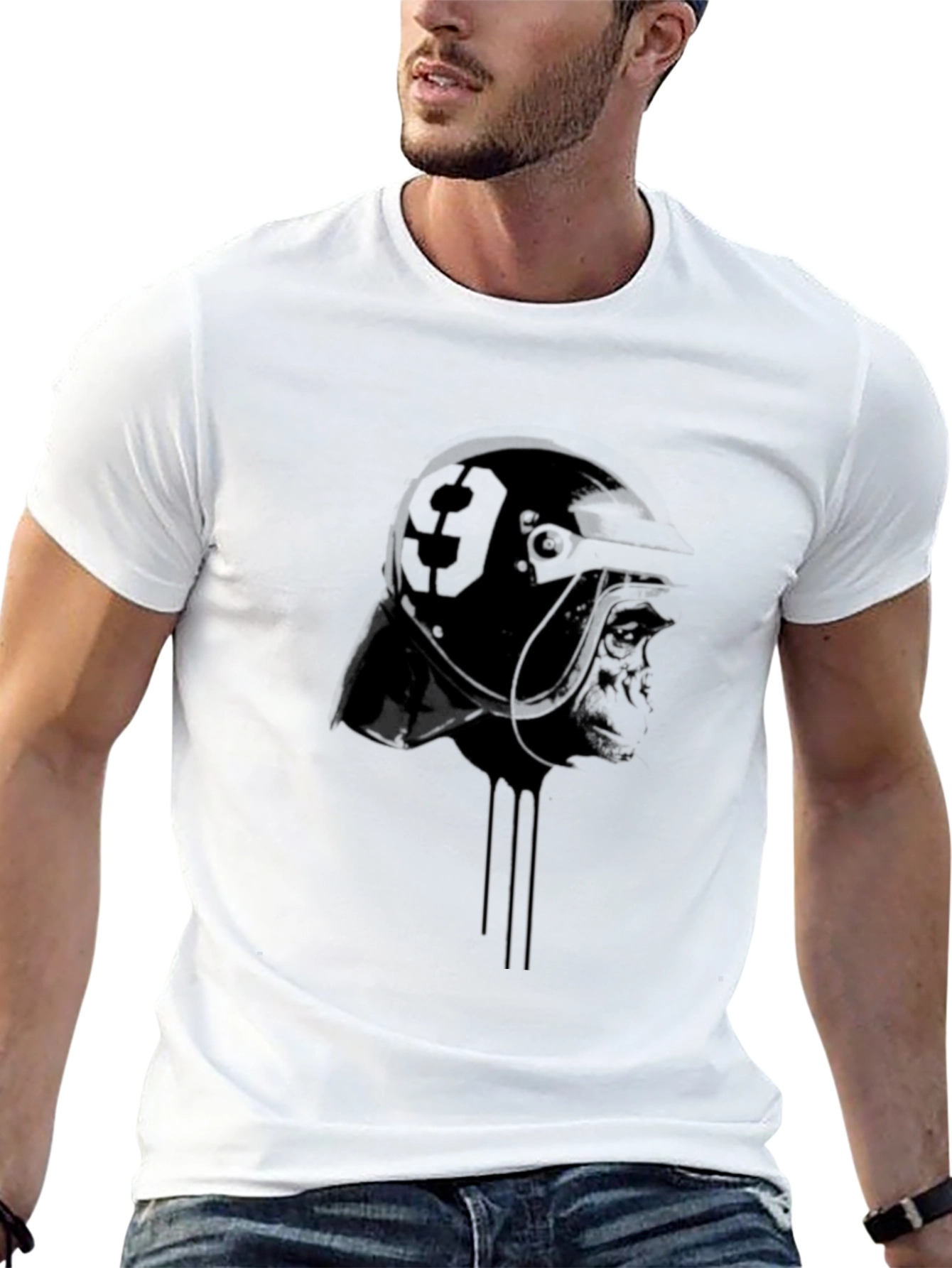 Graphic Print Black T-Shirt