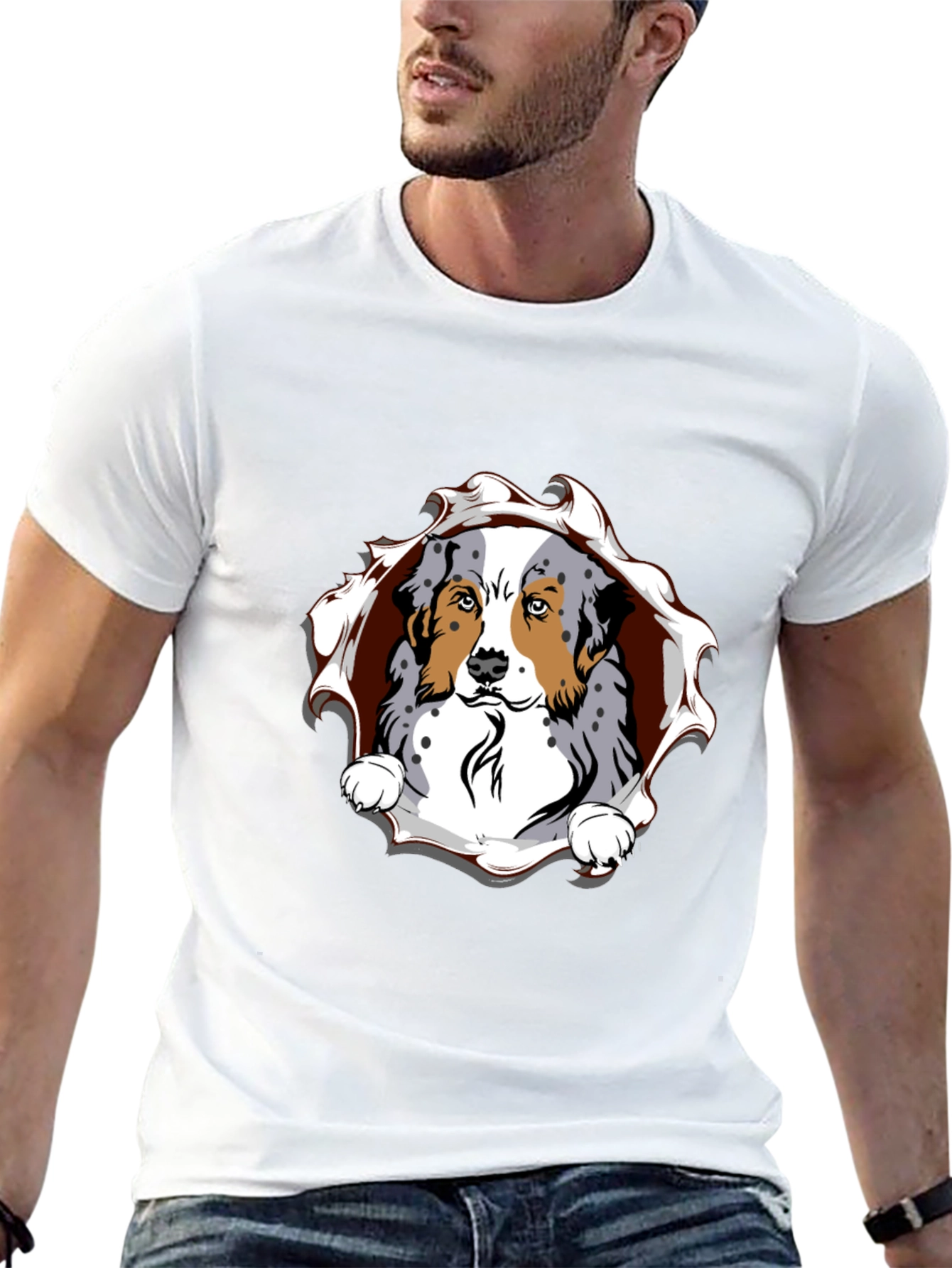 Dog Peek-a-Boo Graphic Tee