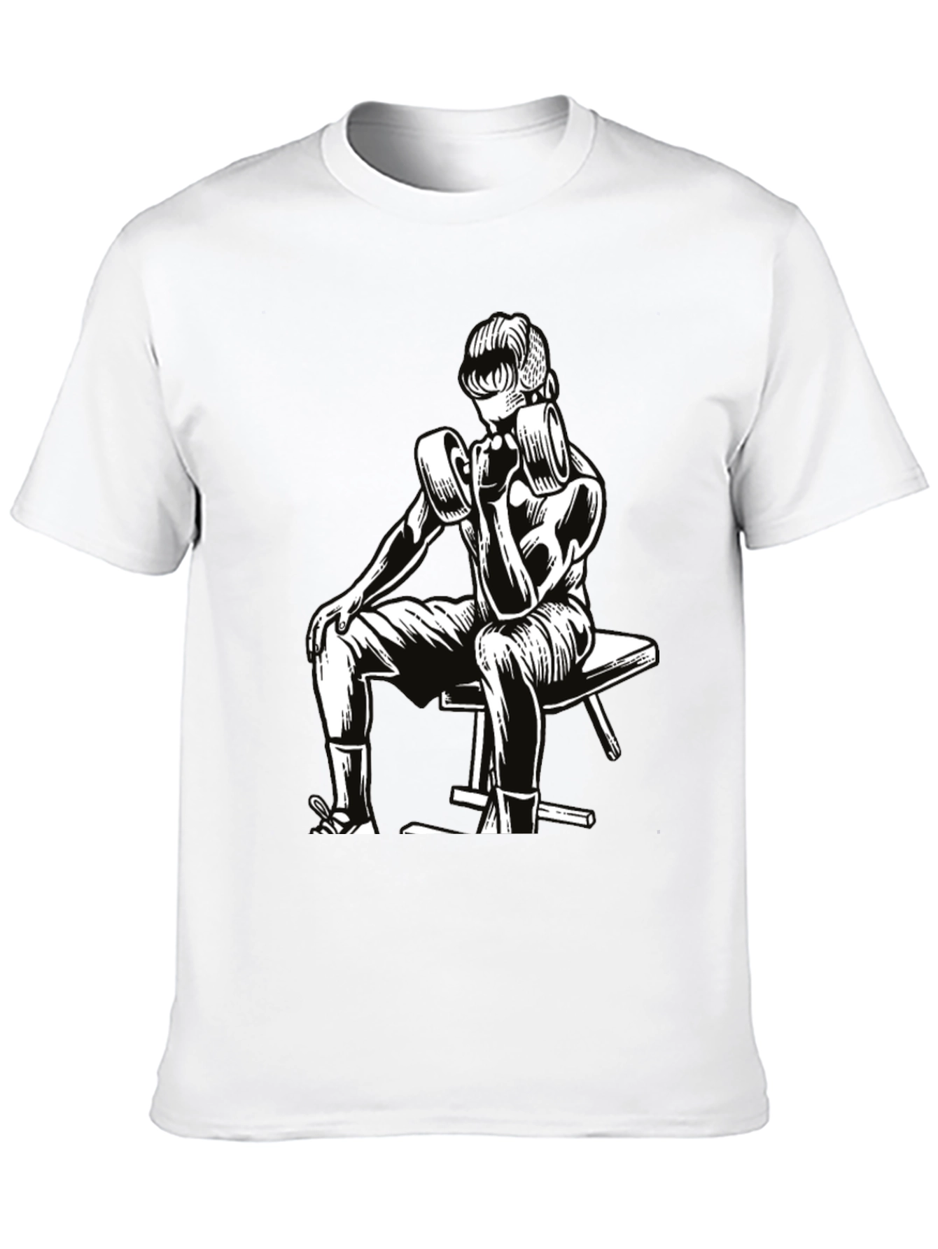 Retro Bodybuilder T-Shirt - Black