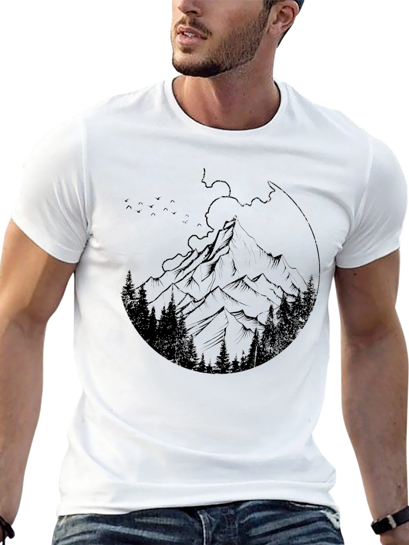 Mountain Graphic Black T-Shirt