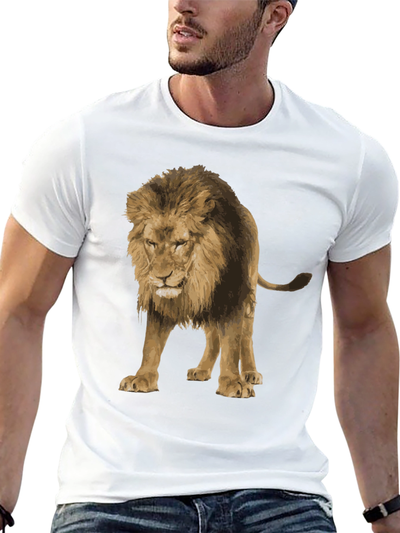 Lion Graphic Black T-Shirt