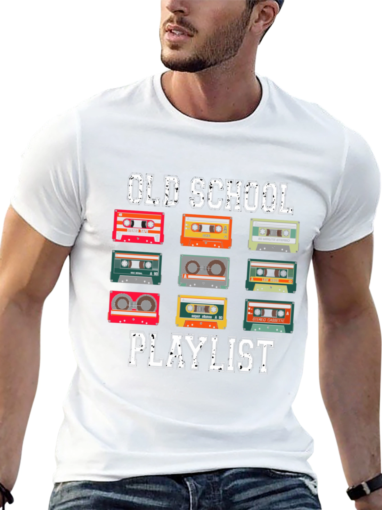 Old School Playlist Cassette Tape T-Shirt
