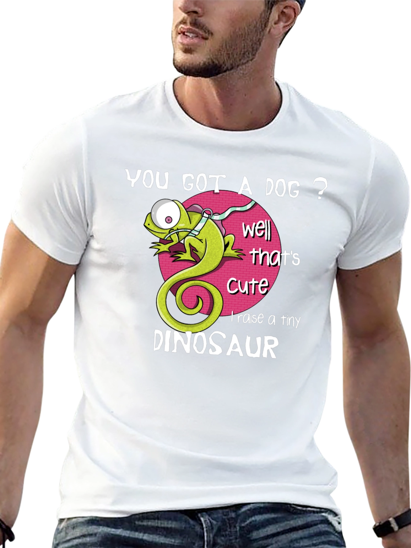 Funny Tiny Dinosaur Graphic T-Shirt