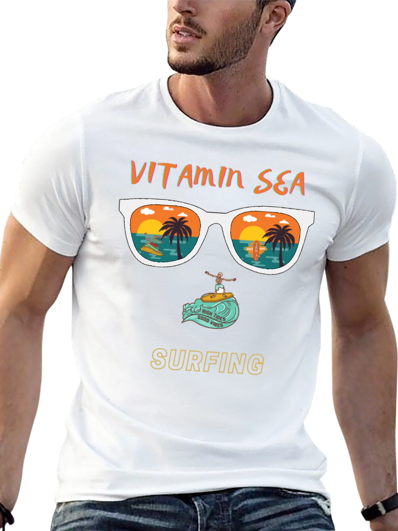 Vitamin Sea Surfing Graphic T-Shirt