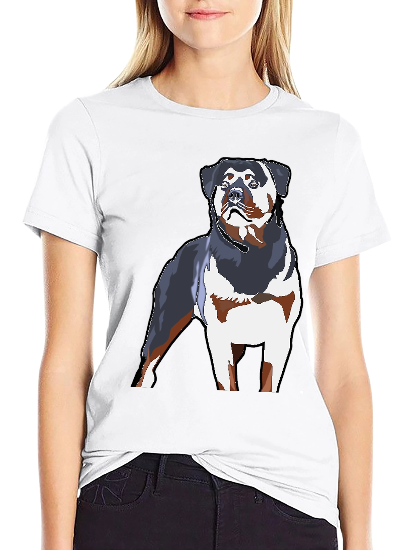 Rottweiler Graphic Tee - Mens Black Dog Lover Shirt