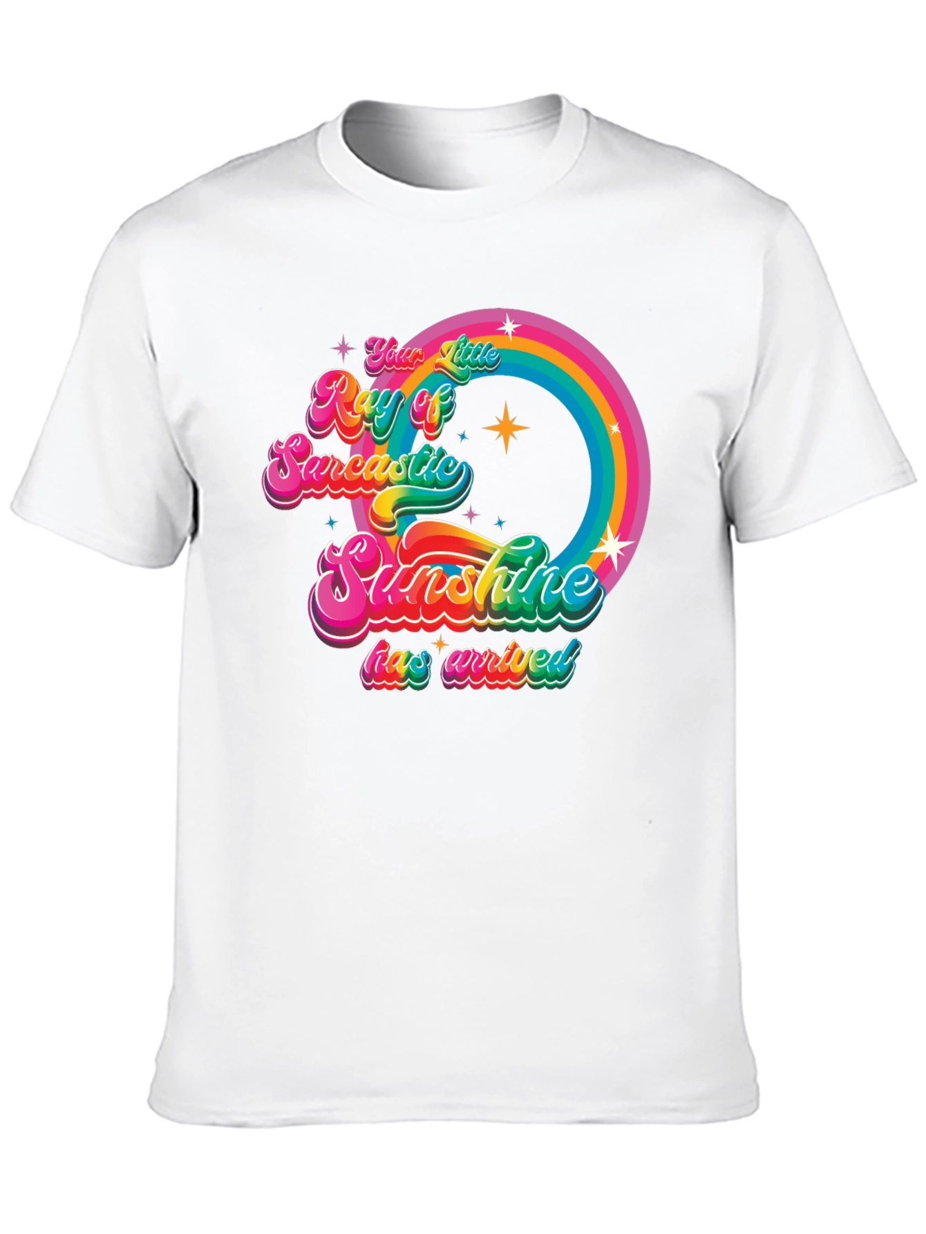Sarcastic Sunshine Rainbow Graphic Tee