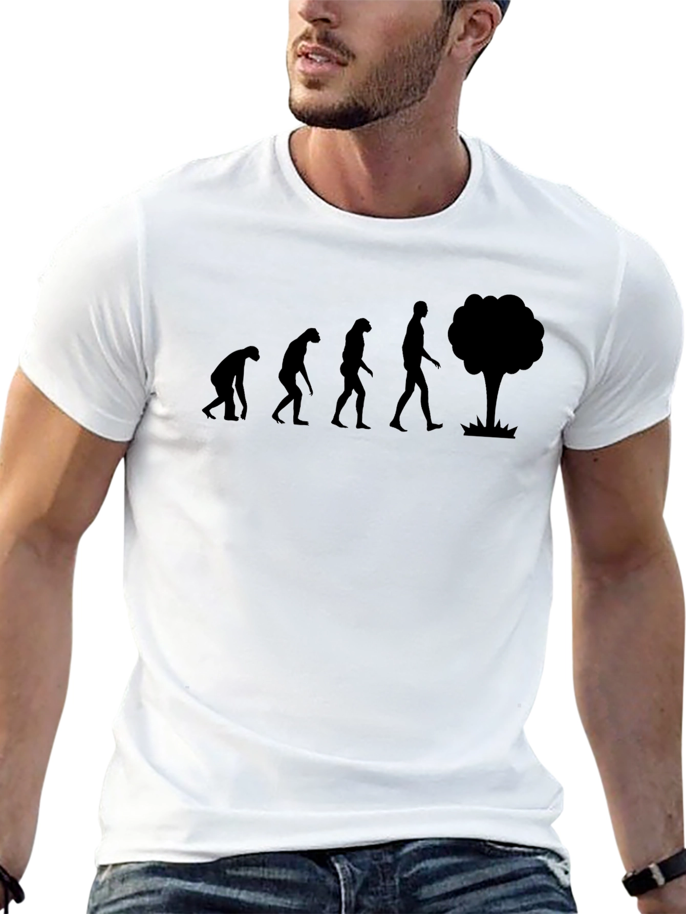 Evolution Funny Humor Mens Black T-Shirt