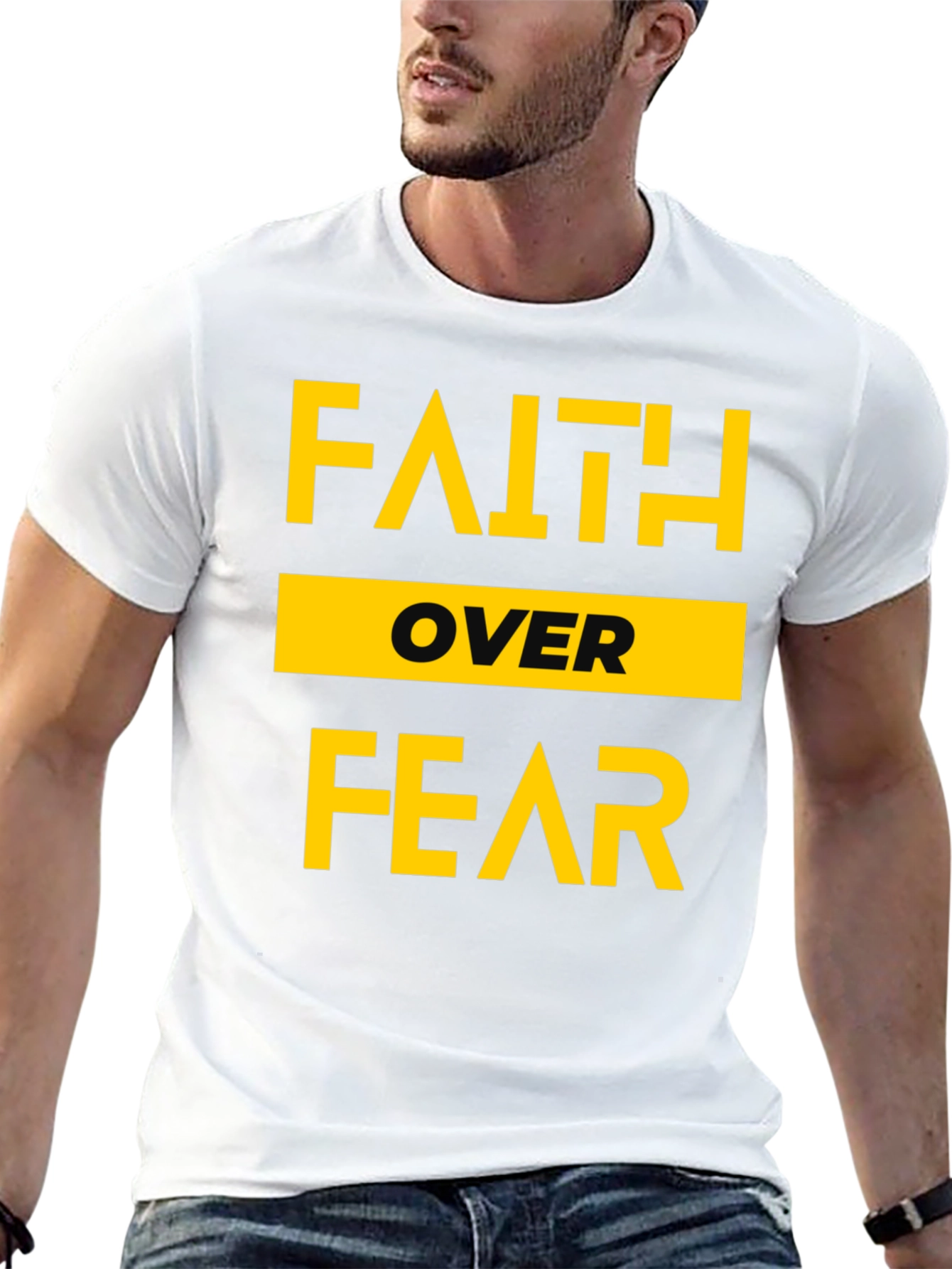 Faith Over Fear T-Shirt - Inspirational Graphic Tee