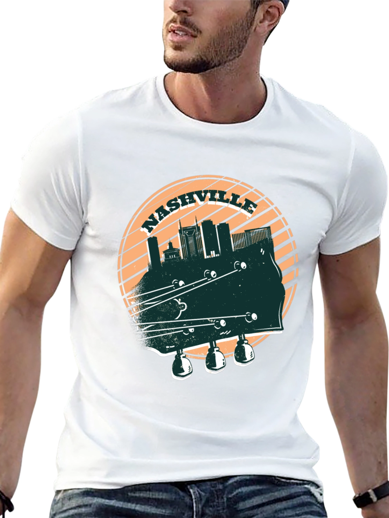 Nashville Skyline Guitar T-Shirt