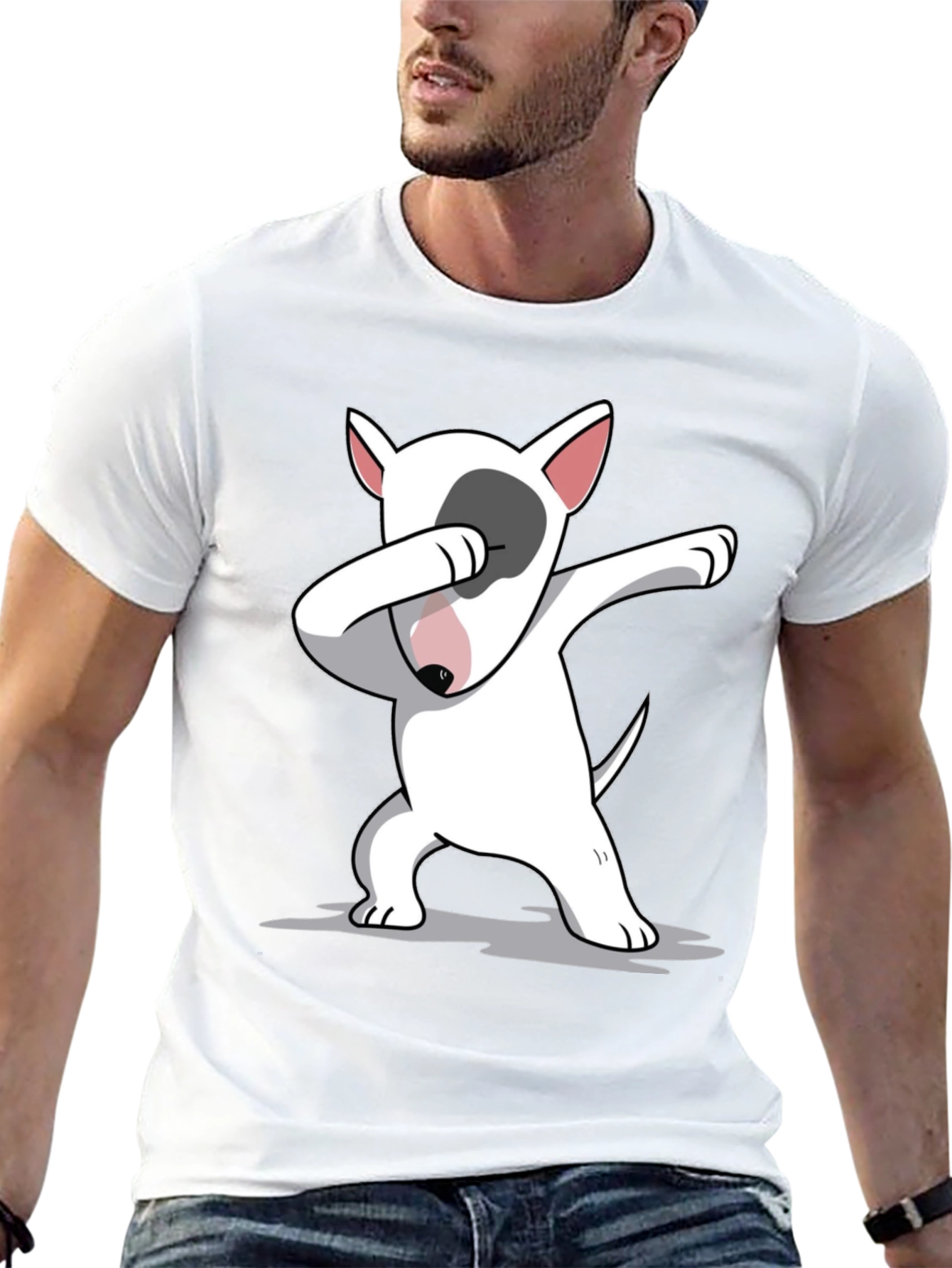 Dabbing Bull Terrier Black T-Shirt