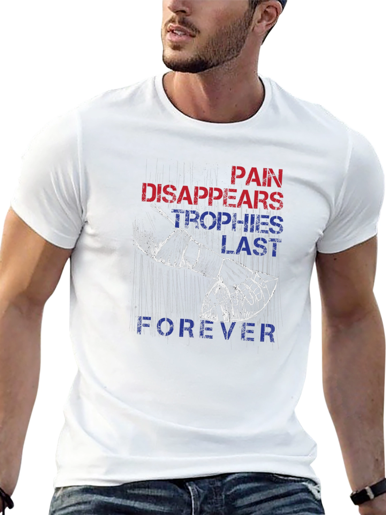 Pain Disappears Trophies Last Forever Graphic Tee