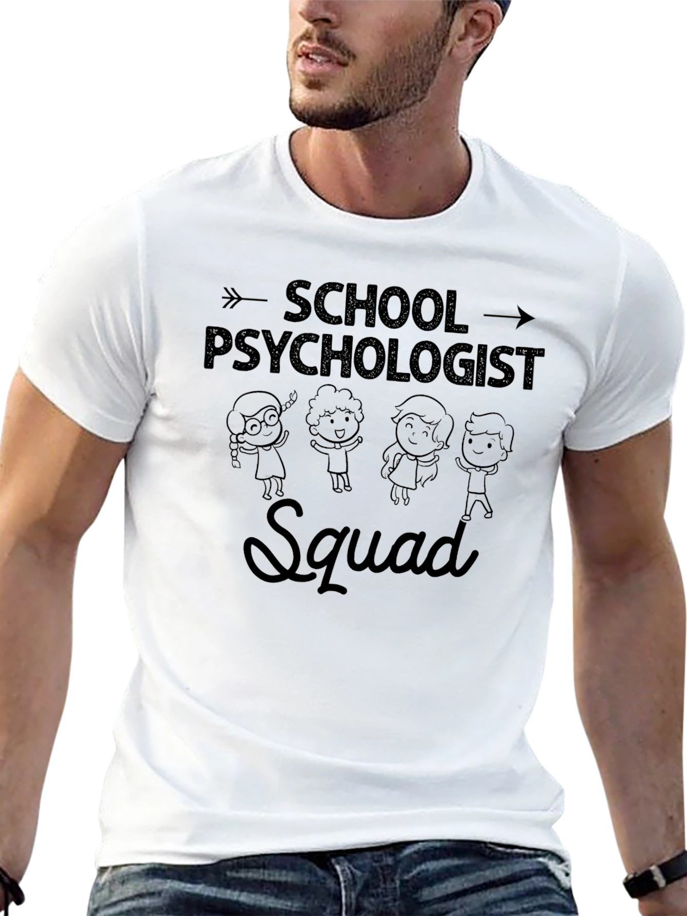 School Psychologist Squad T-Shirt - Black