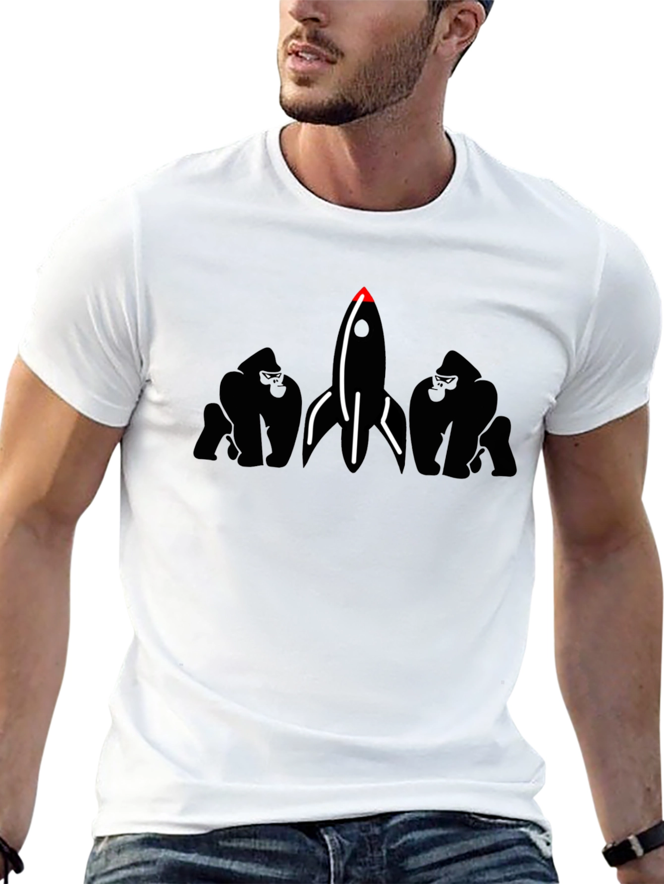 Gorilla Rocket Black T-Shirt