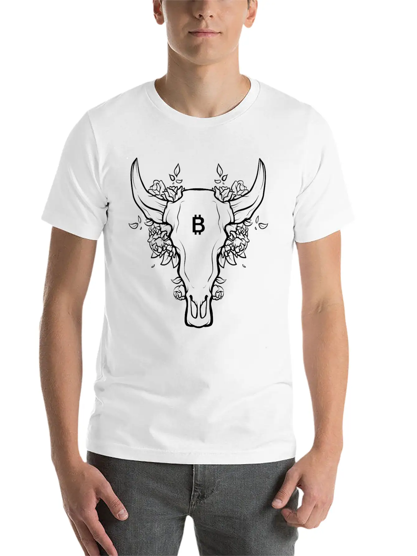 BITCOIN BULL Unisex Casual T-Shirt – Clean Design For Daily Comfort