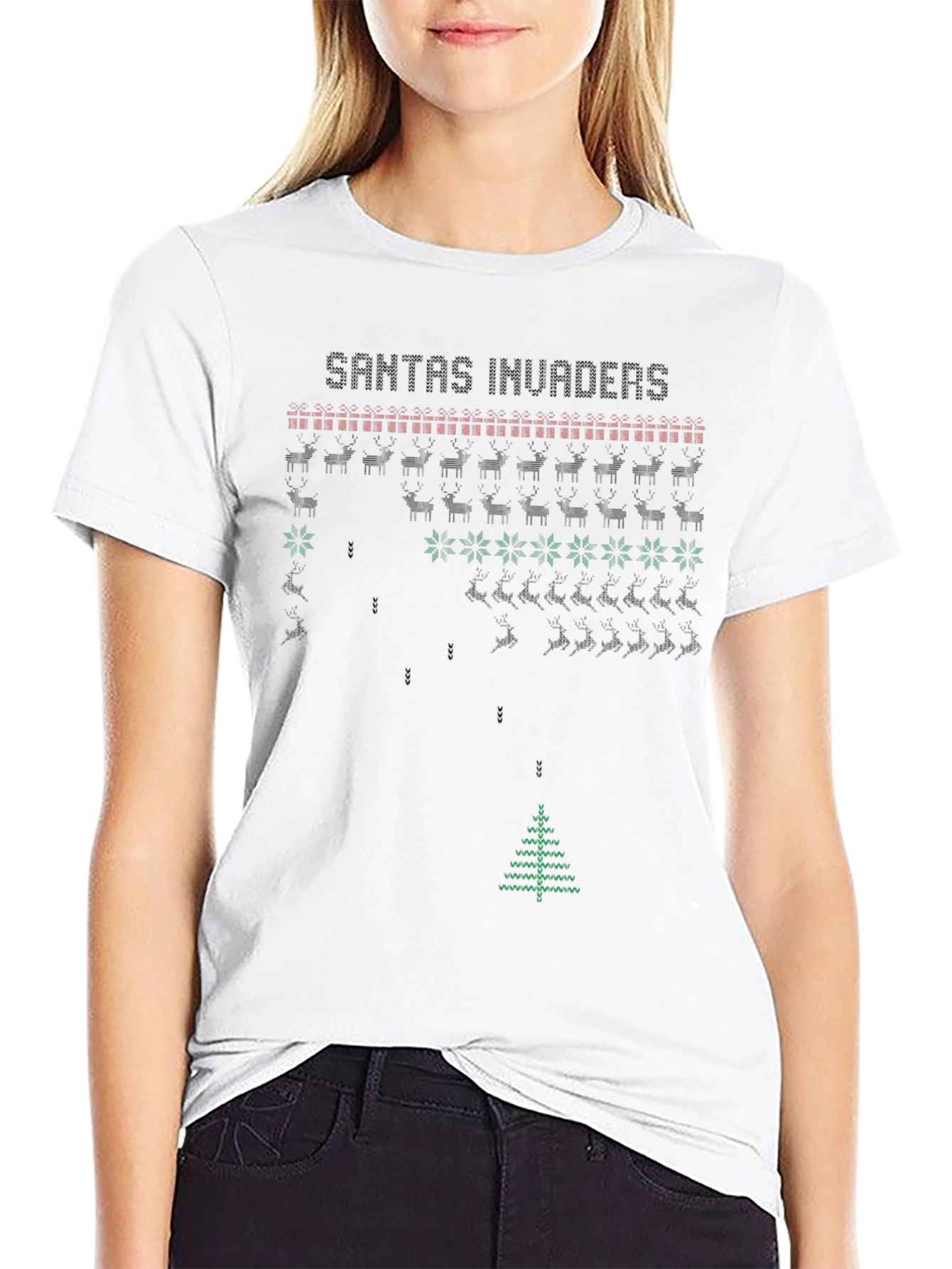 Santas Invaders Holiday T-Shirt