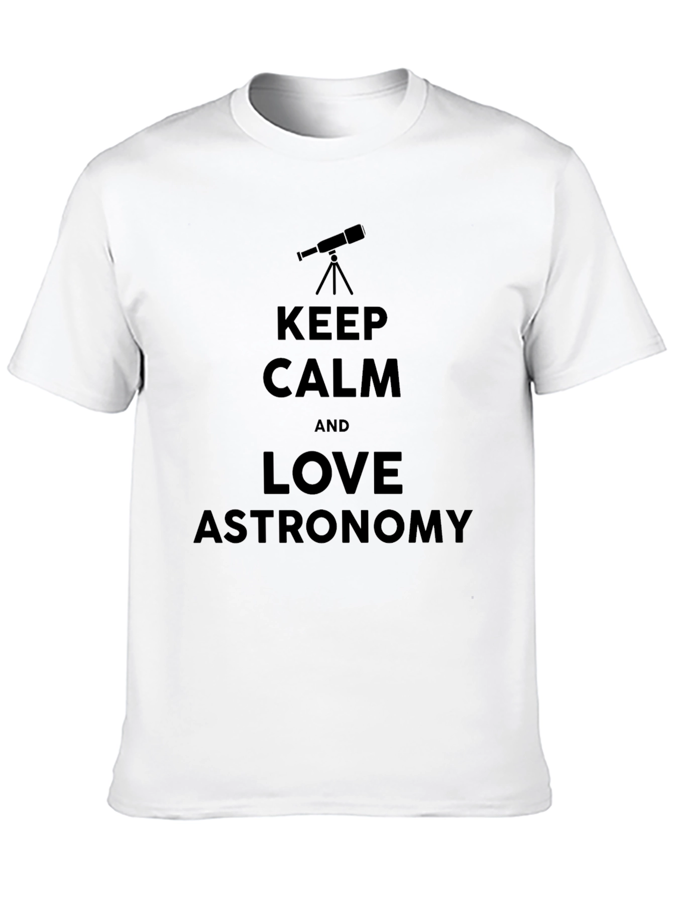 Keep Calm & Love Astronomy T-Shirt - Black