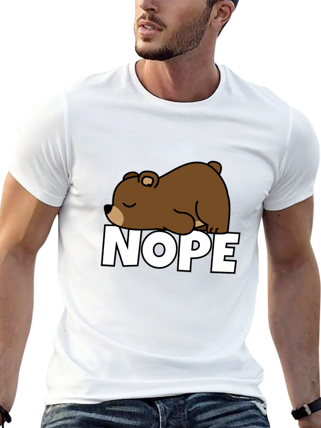 Nope Bear T-Shirt - Lazy Days Apparel