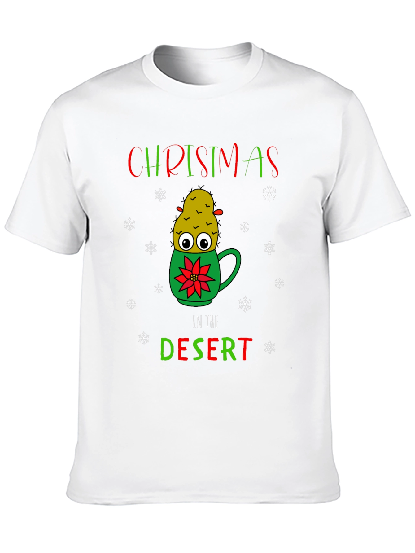 Christmas Cactus In Desert T-Shirt