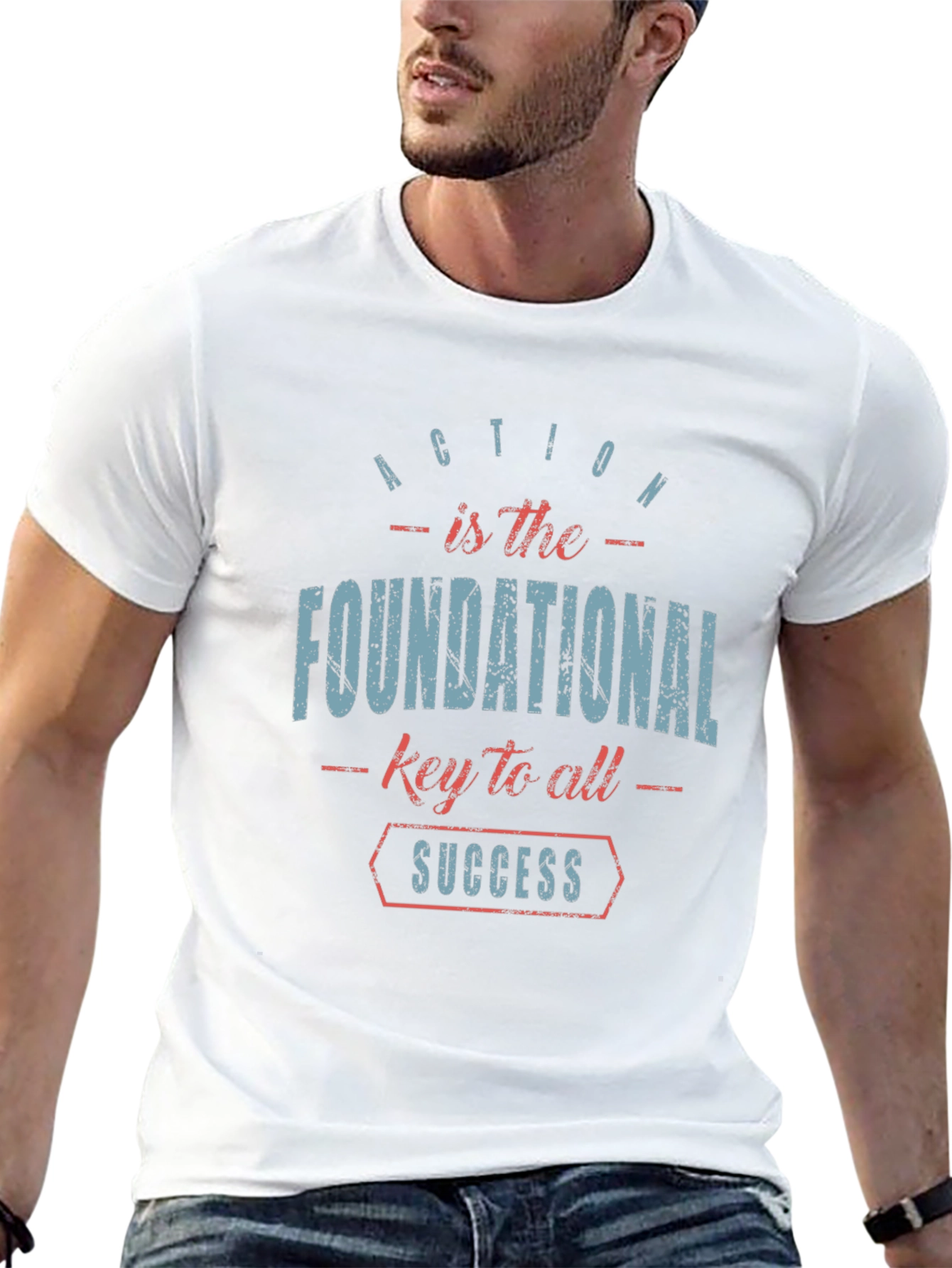 Inspirational Graphic T-Shirt: Action is Success