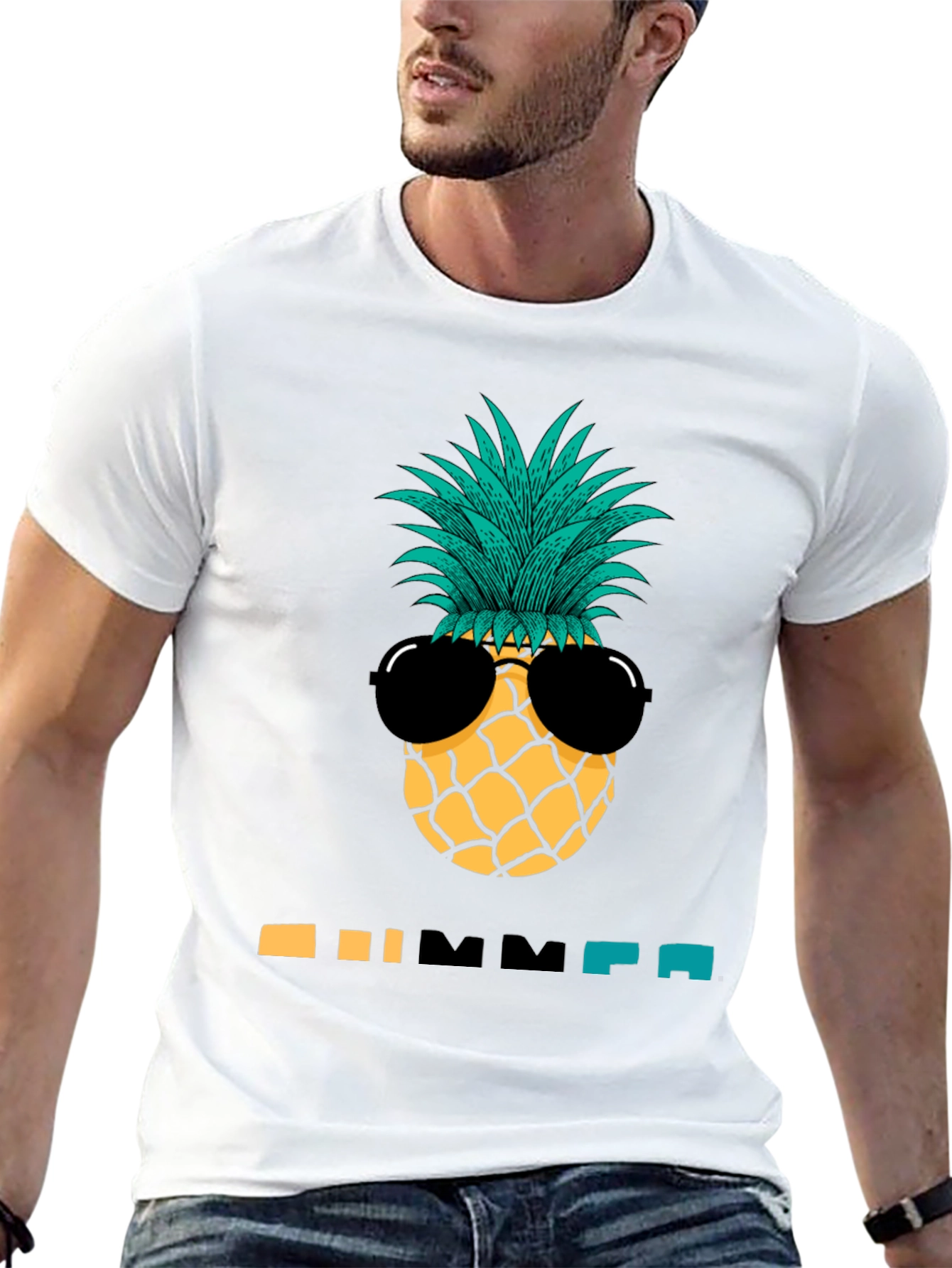 Cool Pineapple Summer Graphic Tee