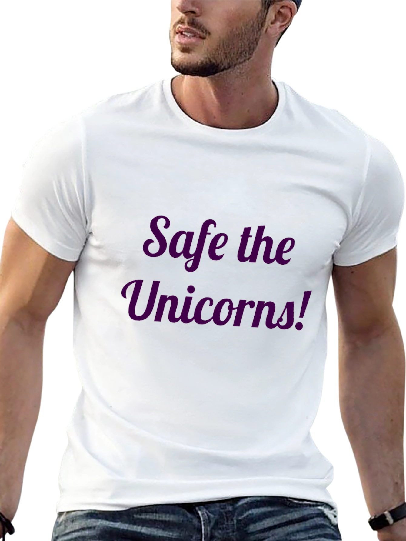 Safe the Unicorns! Black T-Shirt