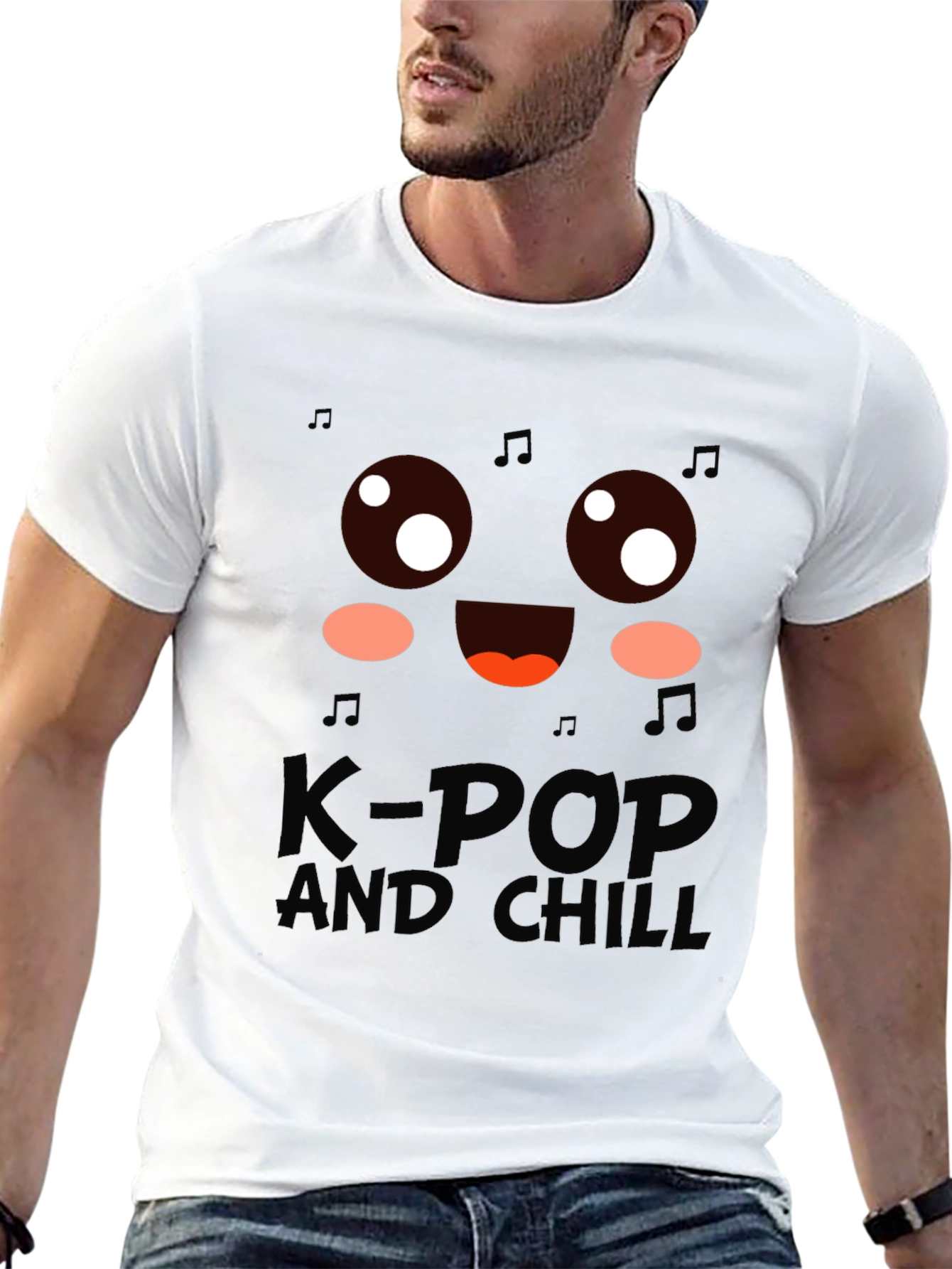 K-Pop and Chill Graphic Tee - Black