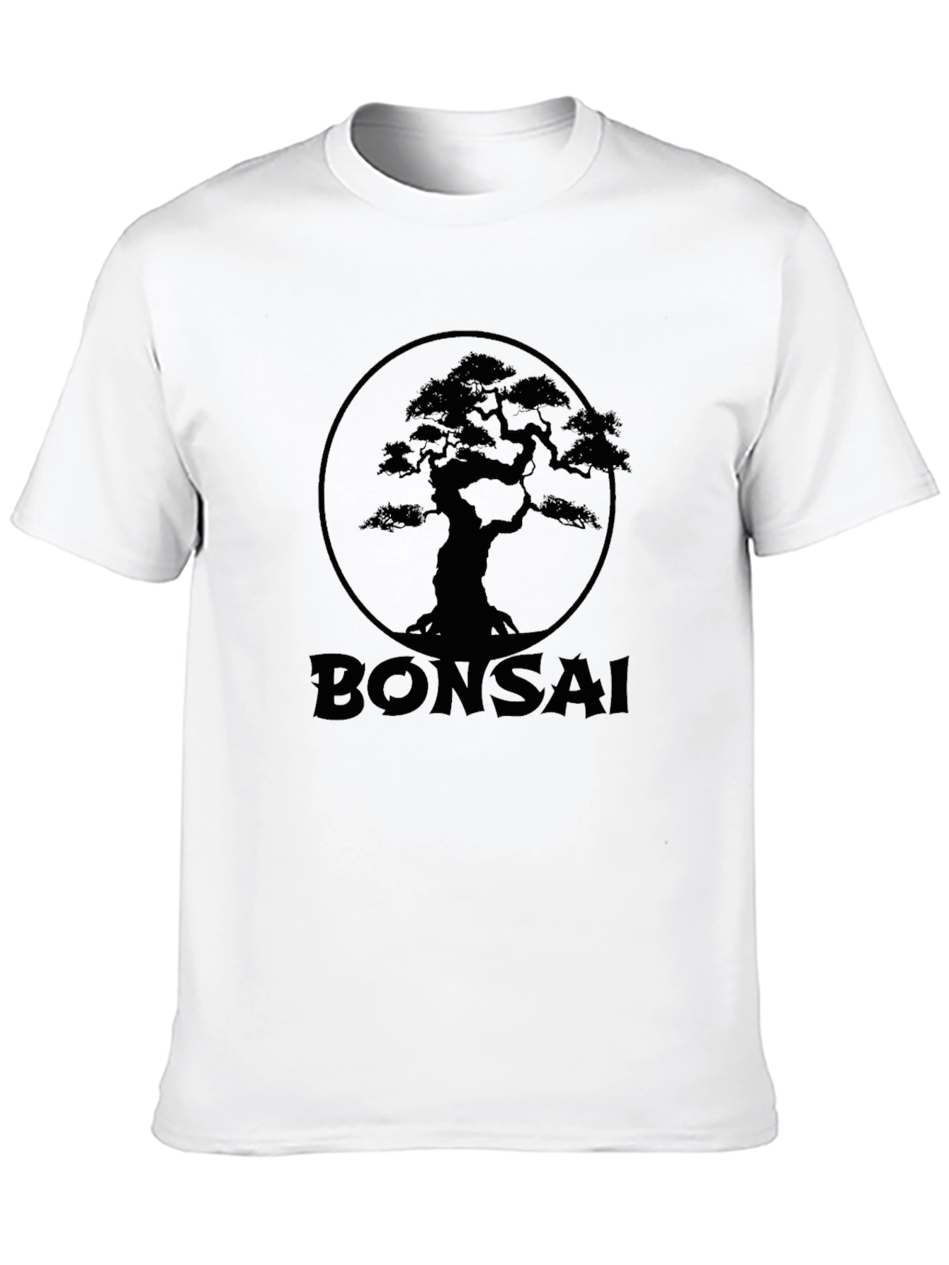 Bonsai Tree Graphic Print Tee - Black