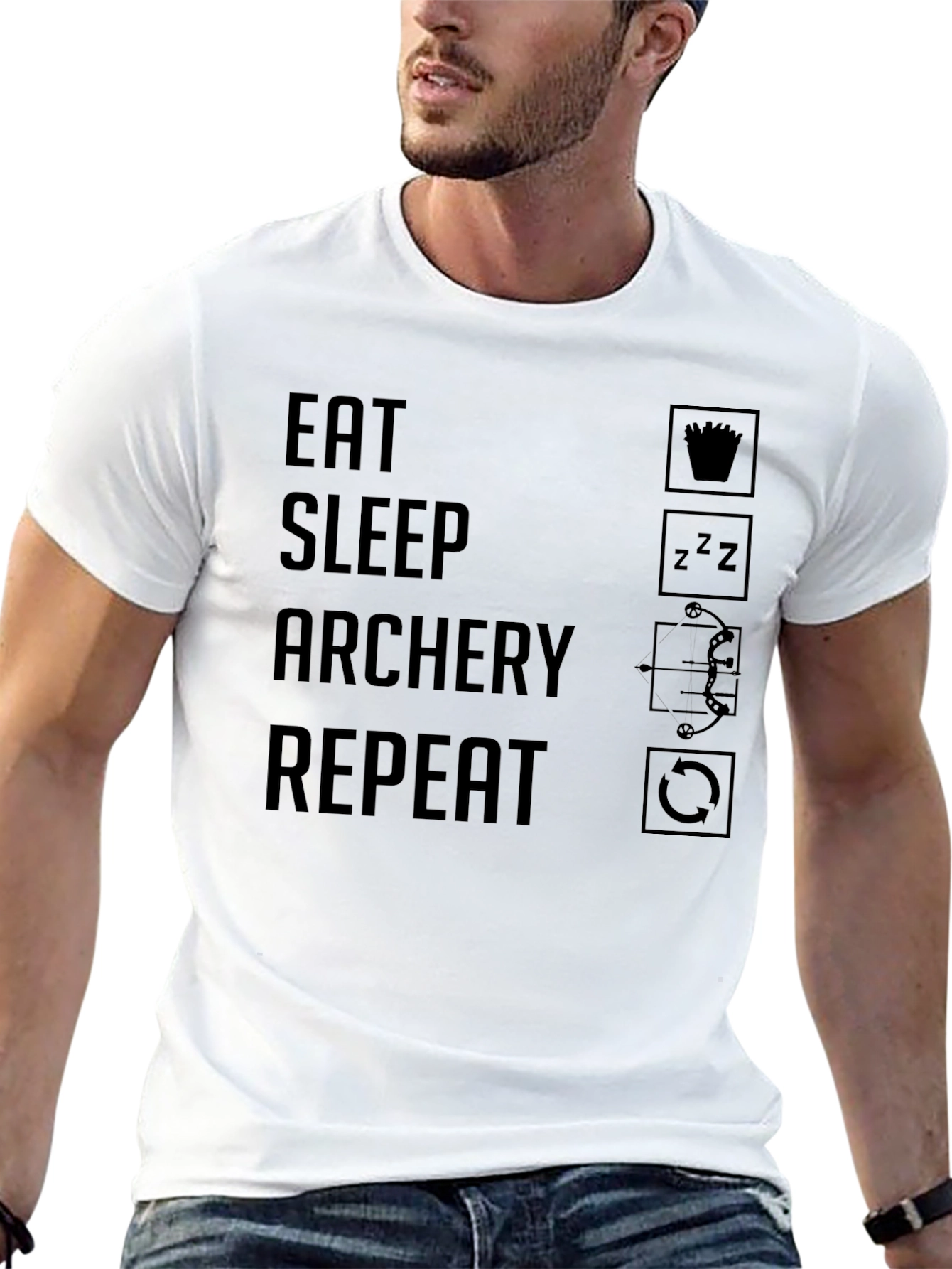 Eat Sleep Archery Repeat T-Shirt - Archery Lover Tee
