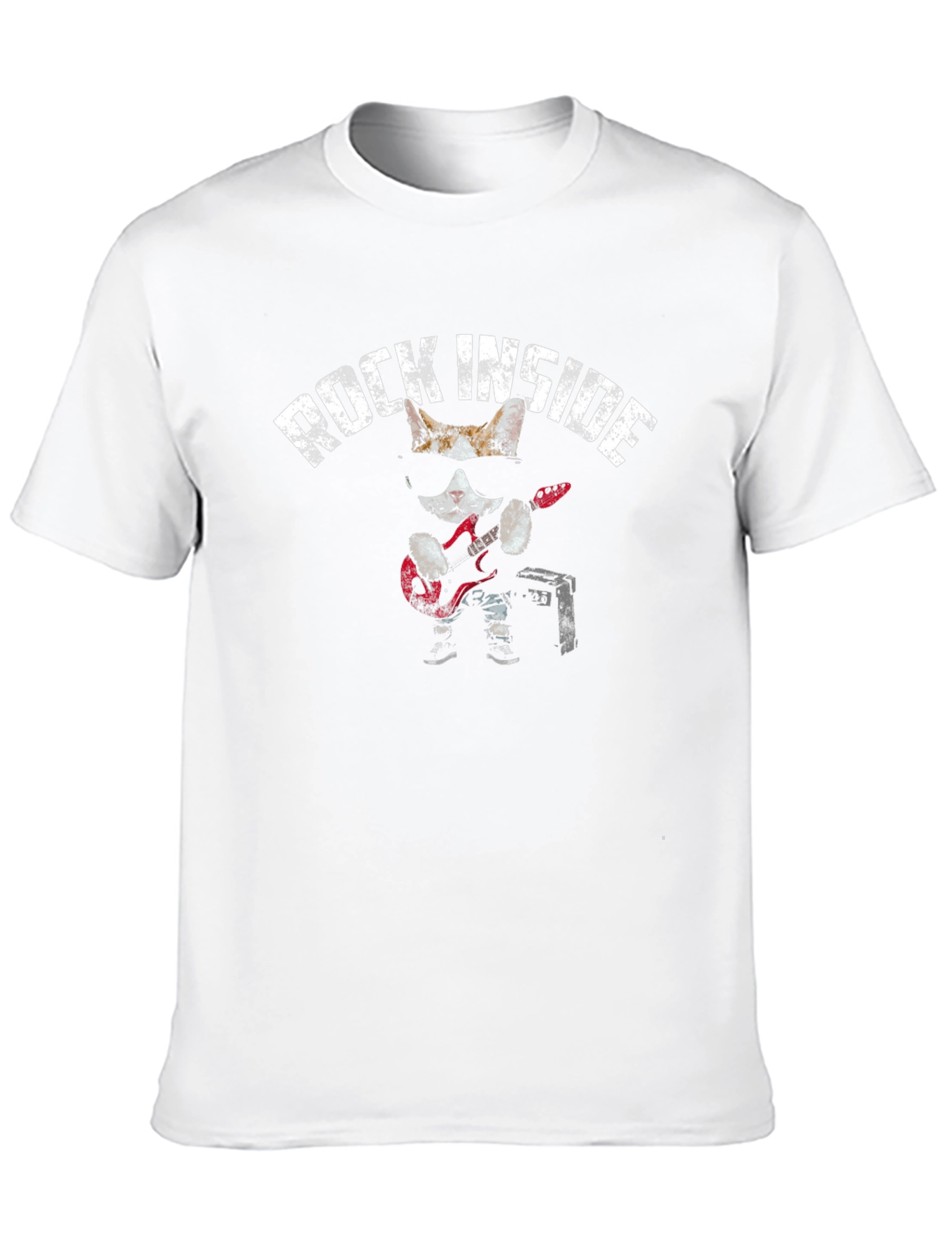 Rock Inside Cat T-Shirt - Cool Graphic Tee