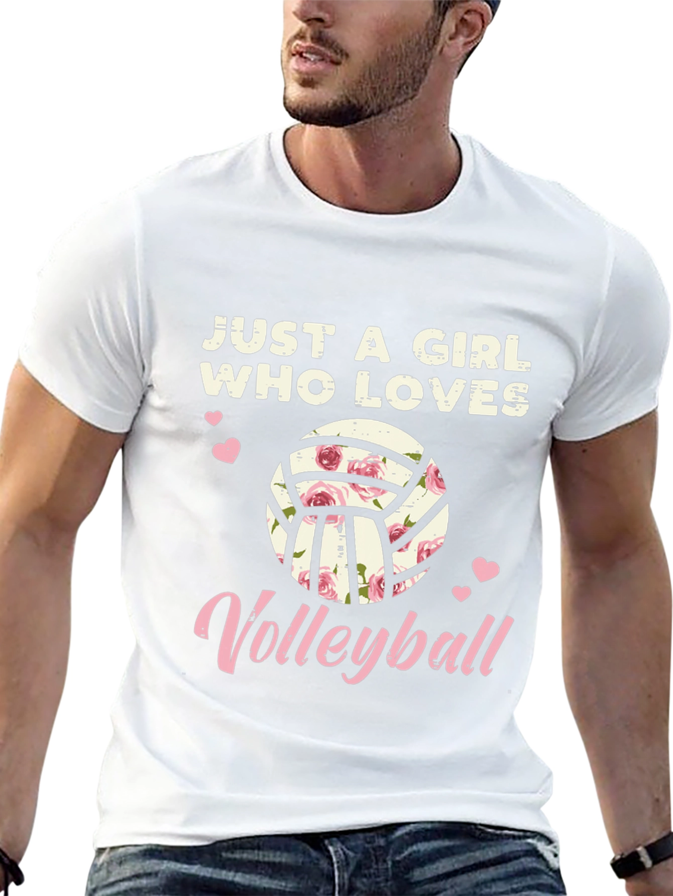 Floral Volleyball Girls Graphic Tee