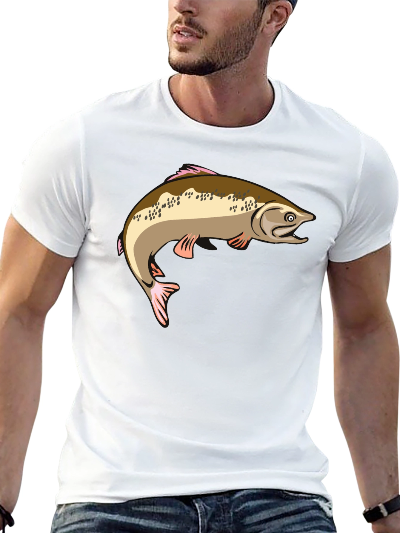 Fishing T-Shirt - Salmon Graphic Tee