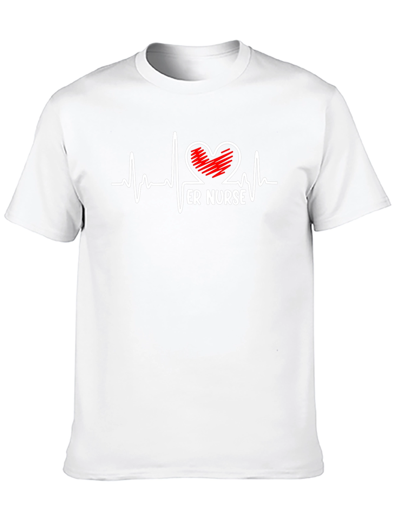 ER Nurse Heartbeat Graphic Tee