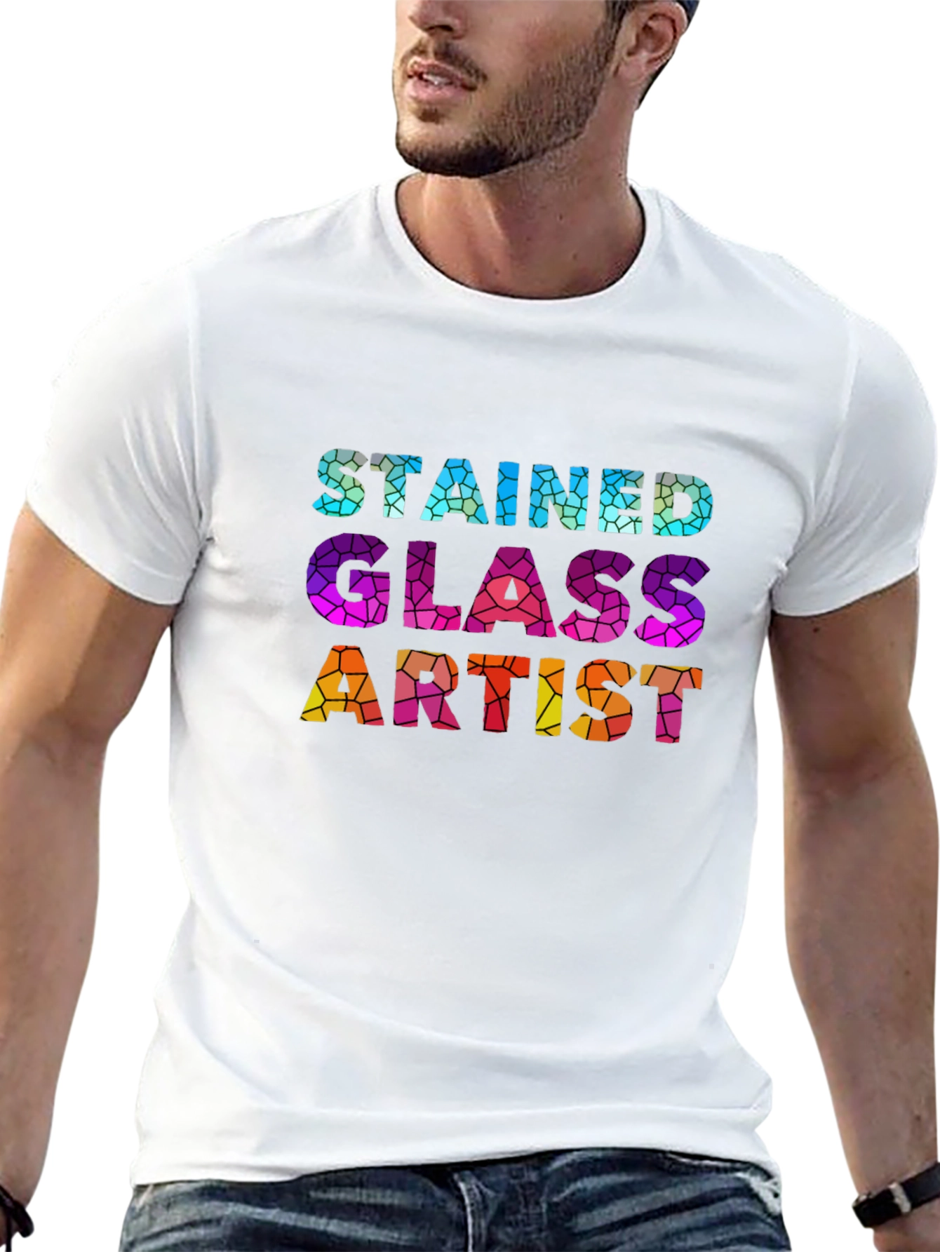 Stained Glass Artist Graphic T-Shirt - Unique Design