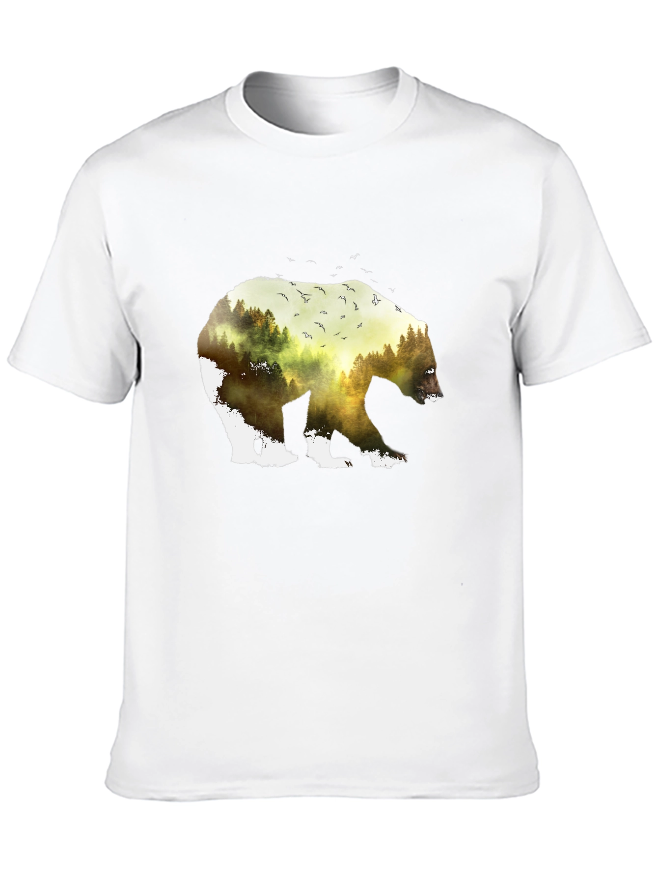 Nature Bear Graphic Tee - Black