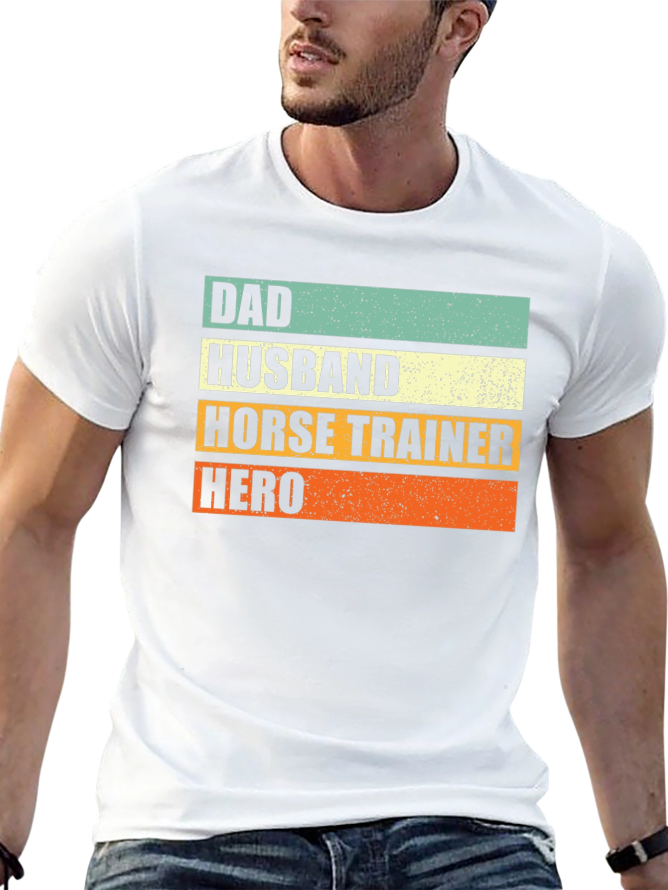 Dad Husband Horse Trainer Hero T-Shirt