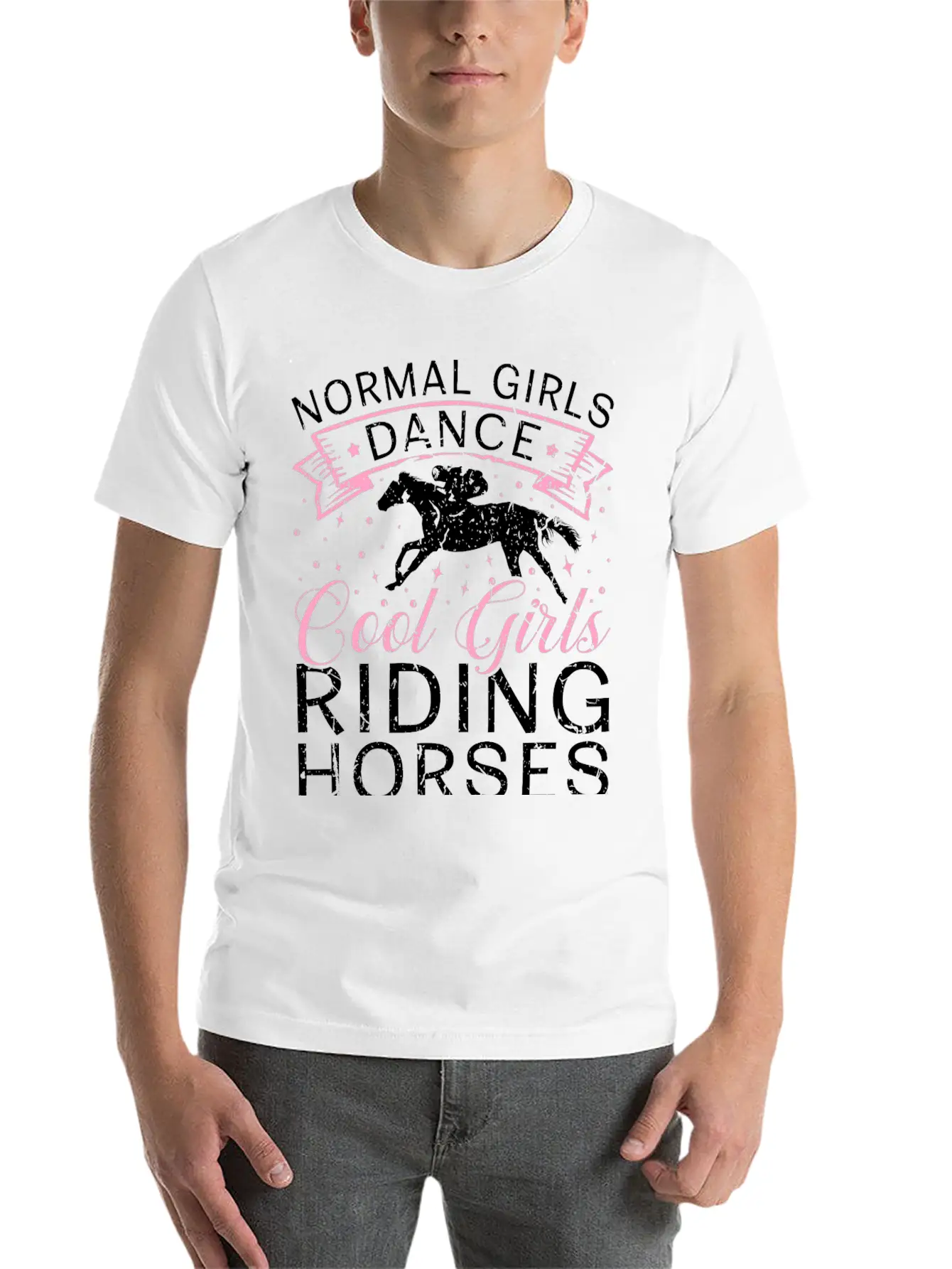 Cool Girls Riding Horses Equestrian Unisex Casual T-Shirt – Clean Design For Daily Comfort
