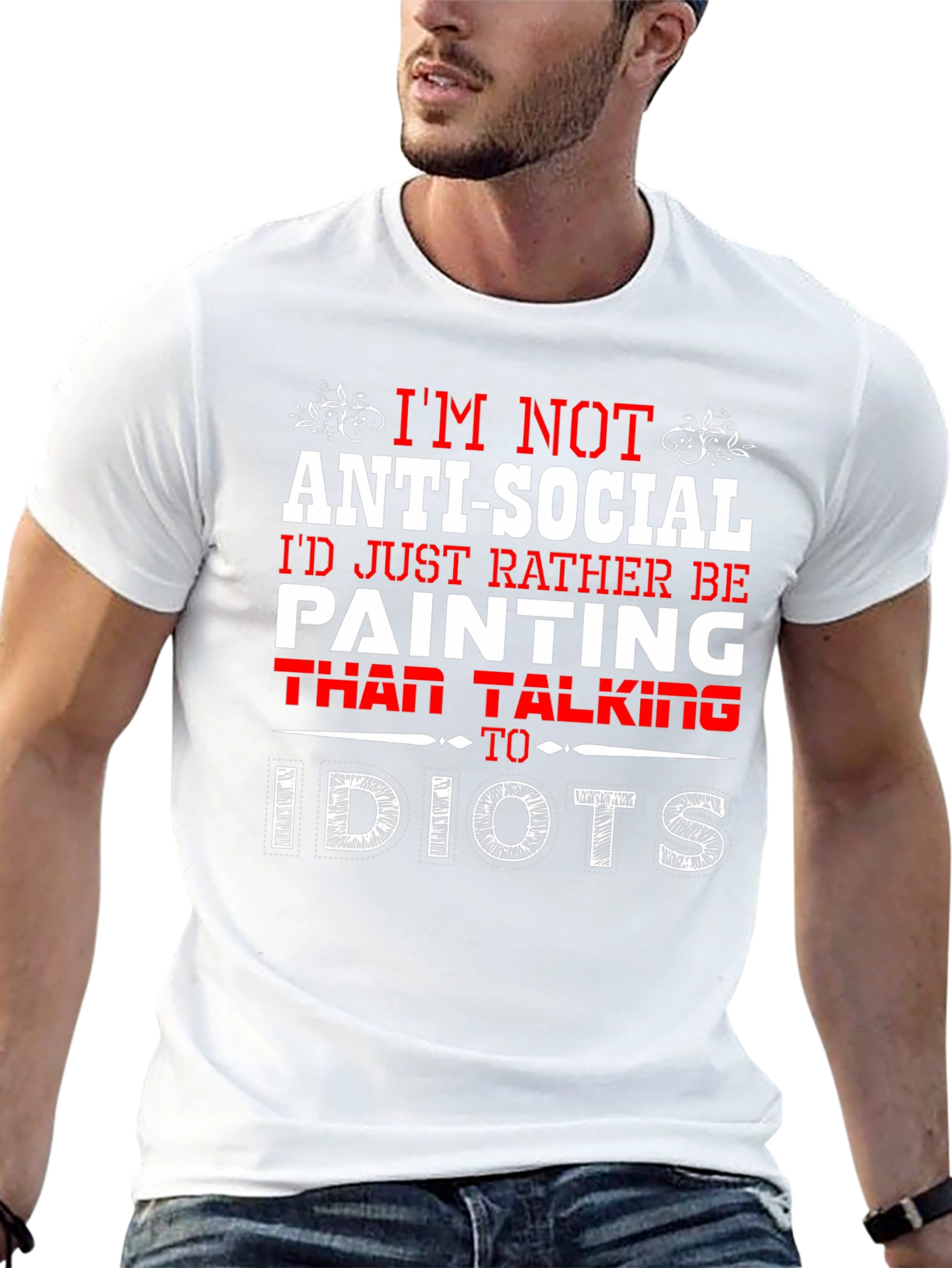 Anti-Social Painter Graphic T-Shirt