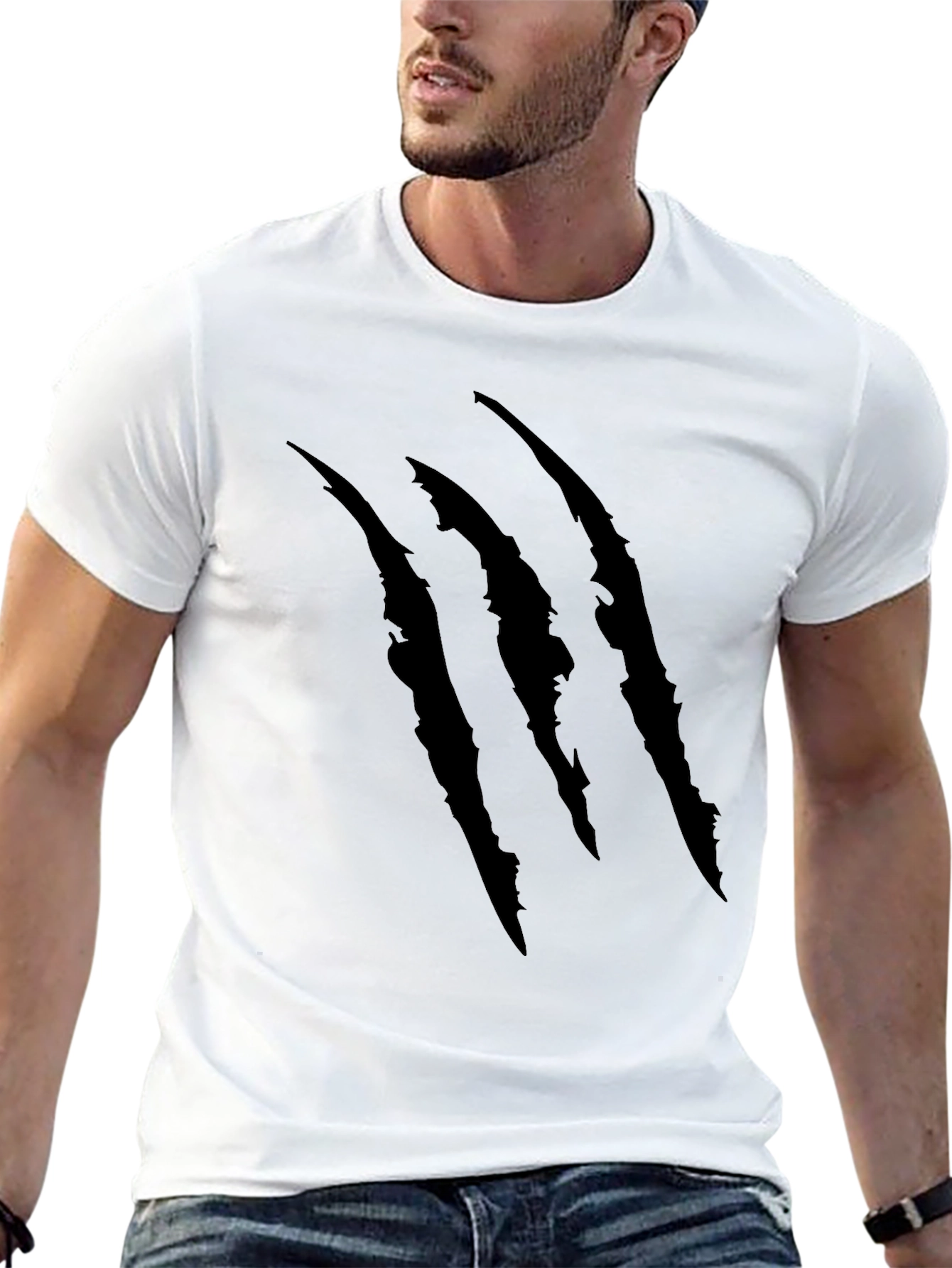 Claw Mark Graphic Print T-Shirt