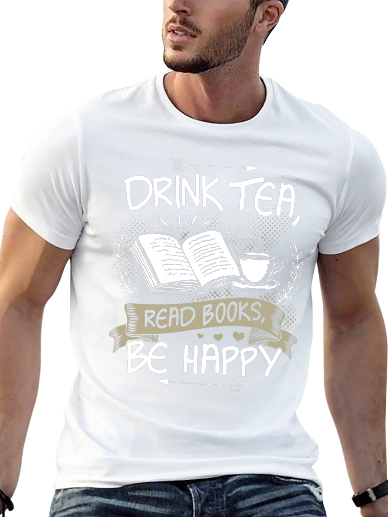 Drink Tea Read Books Be Happy T-Shirt