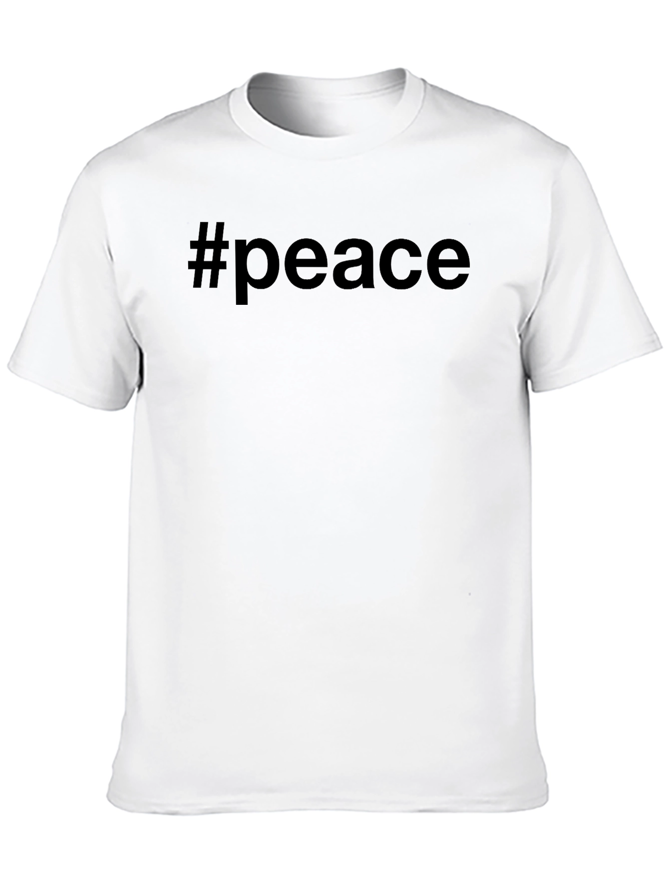 #Peace Black Graphic T-Shirt