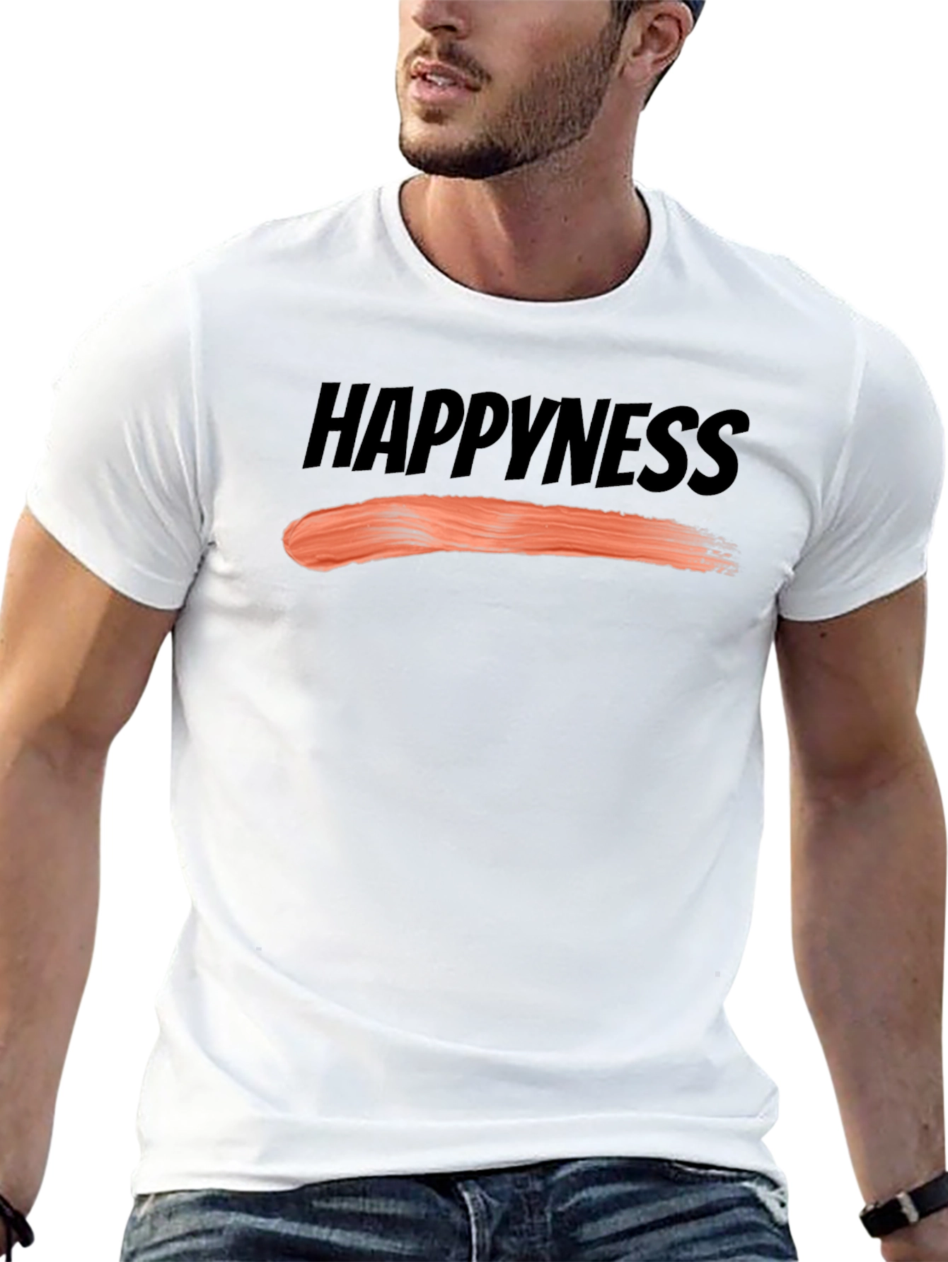 Happiness Graphic Tee - Black Unisex