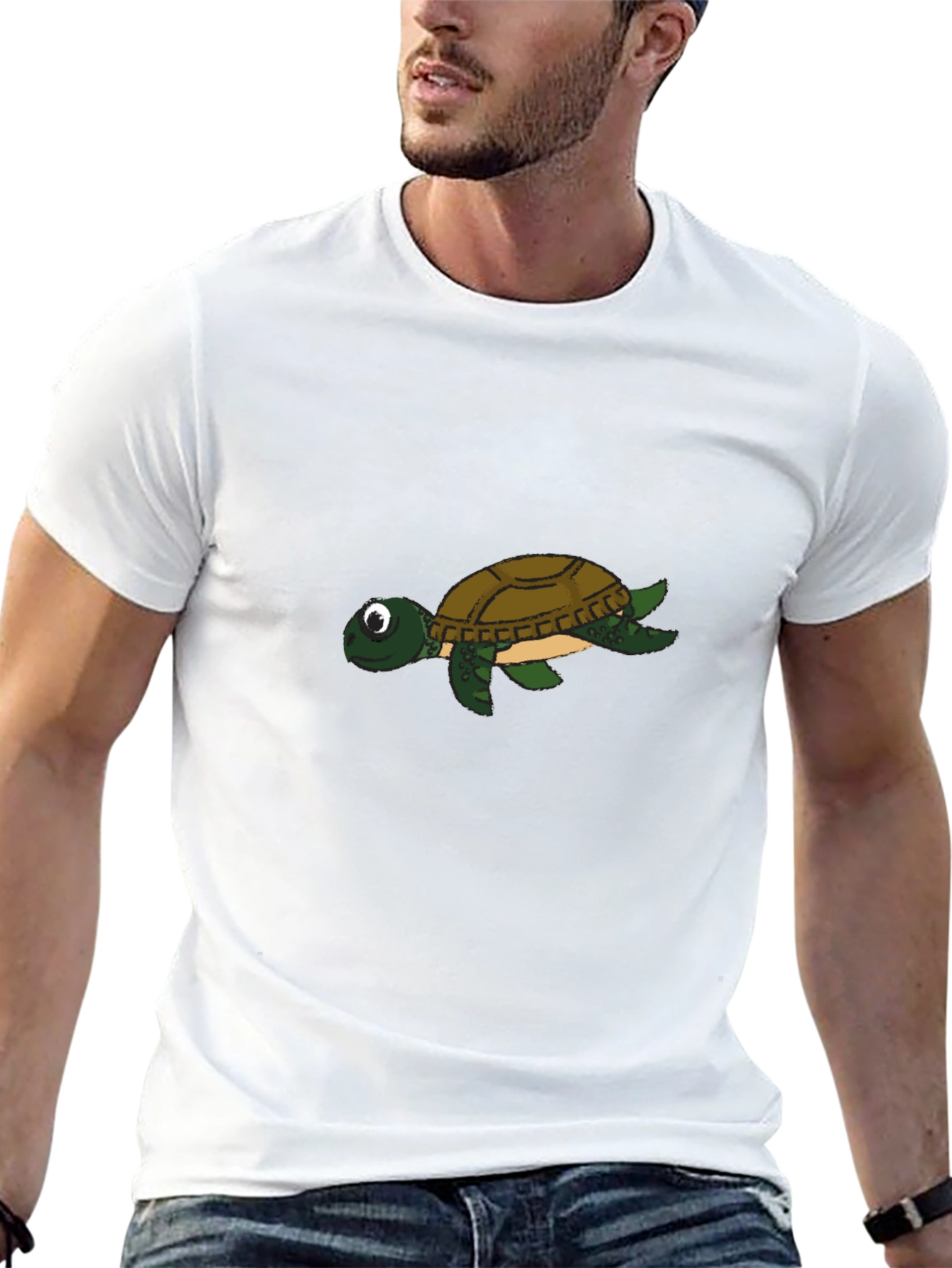Turtle Graphic Black T-Shirt