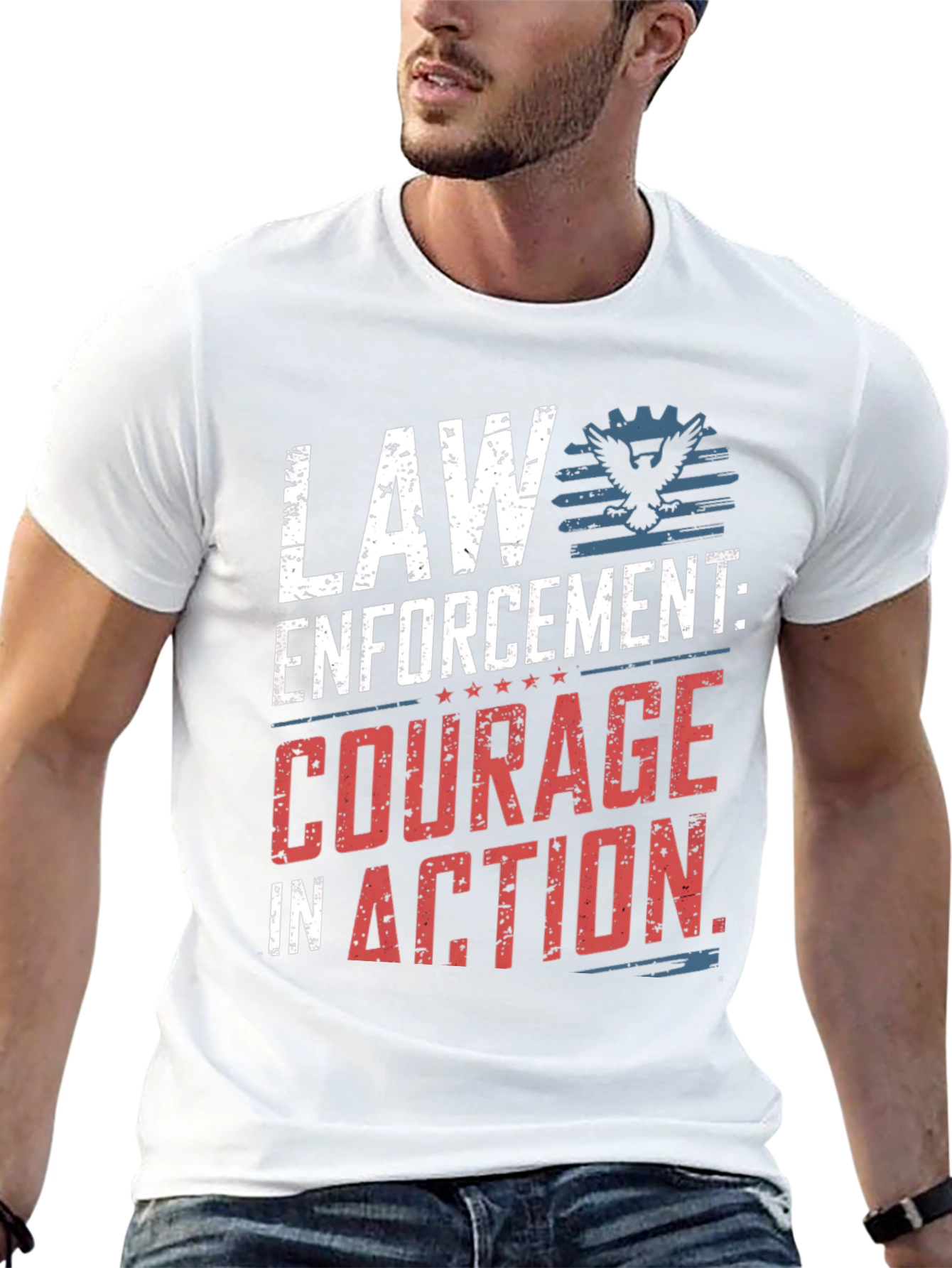 Law Enforcement Courage in Action Graphic T-Shirt