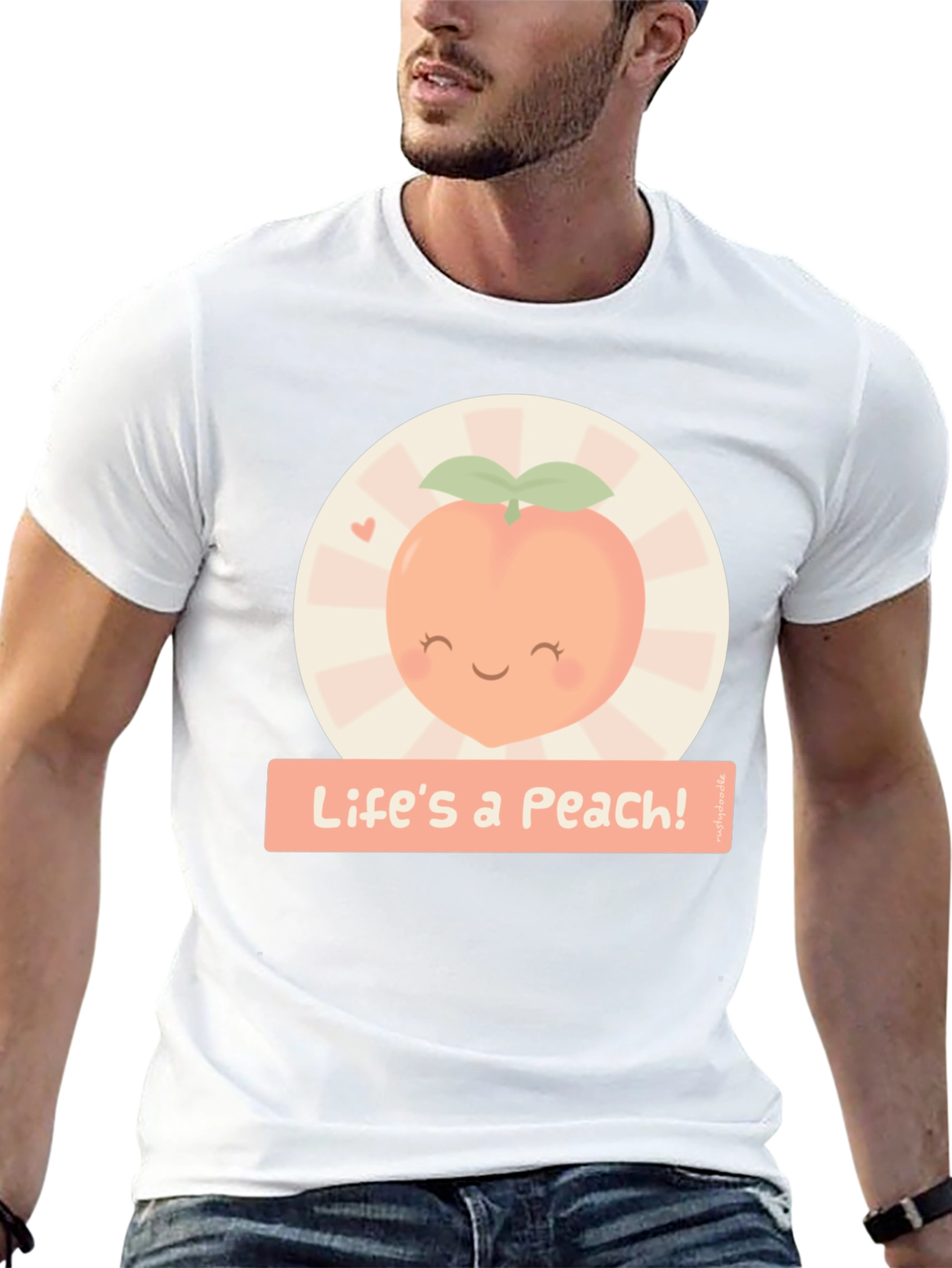 Lifes a Peach! Graphic T-Shirt - Cute Fruit Design
