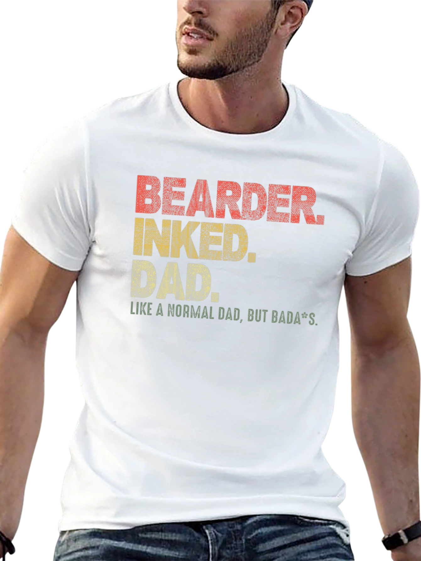 Bearder Inked Dad Graphic T-Shirt