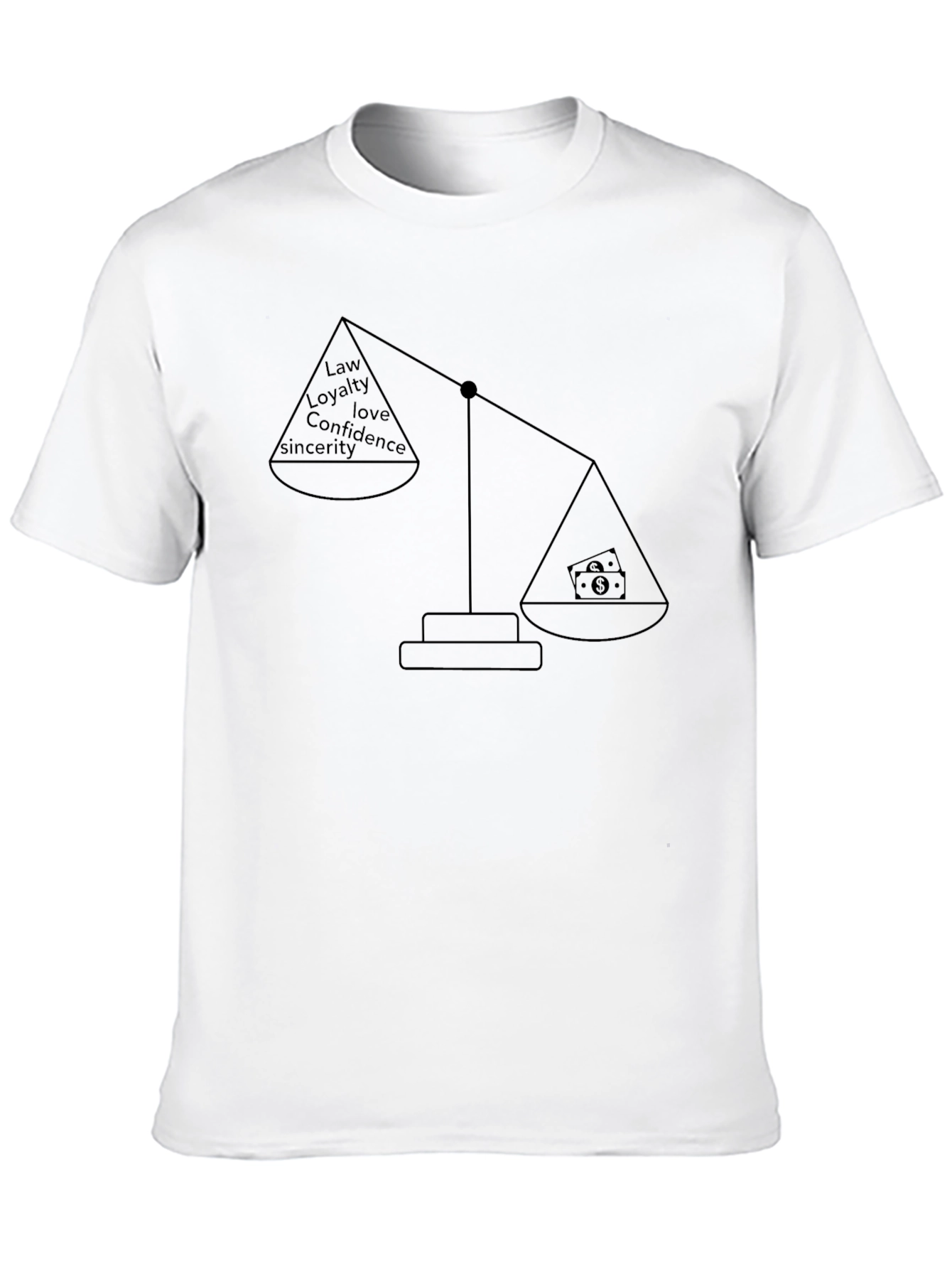 Honesty vs. Money Balance Graphic Tee