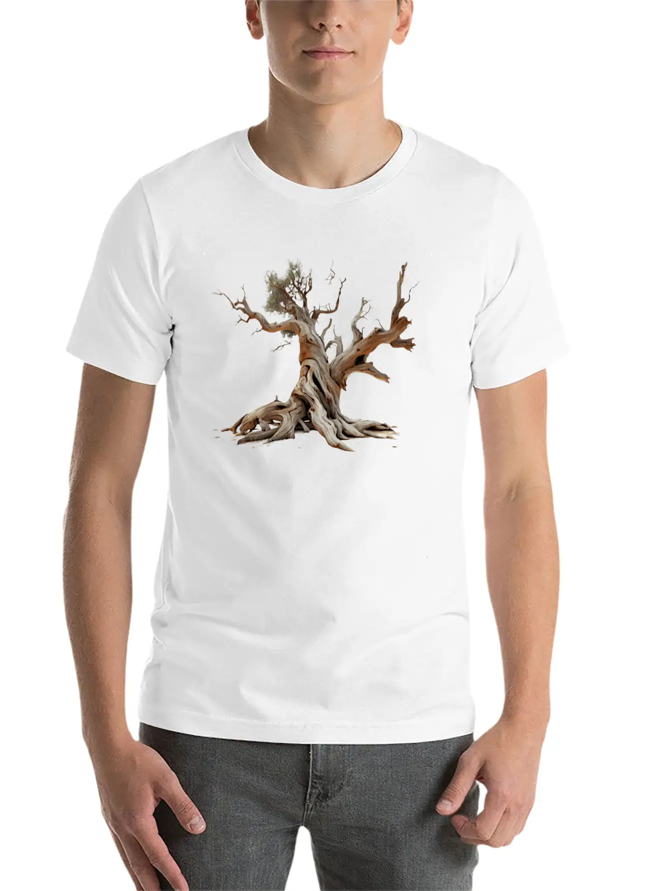 Dead Tree On Transparent Background Unisex Casual T-Shirt – Clean Design For Daily Comfort